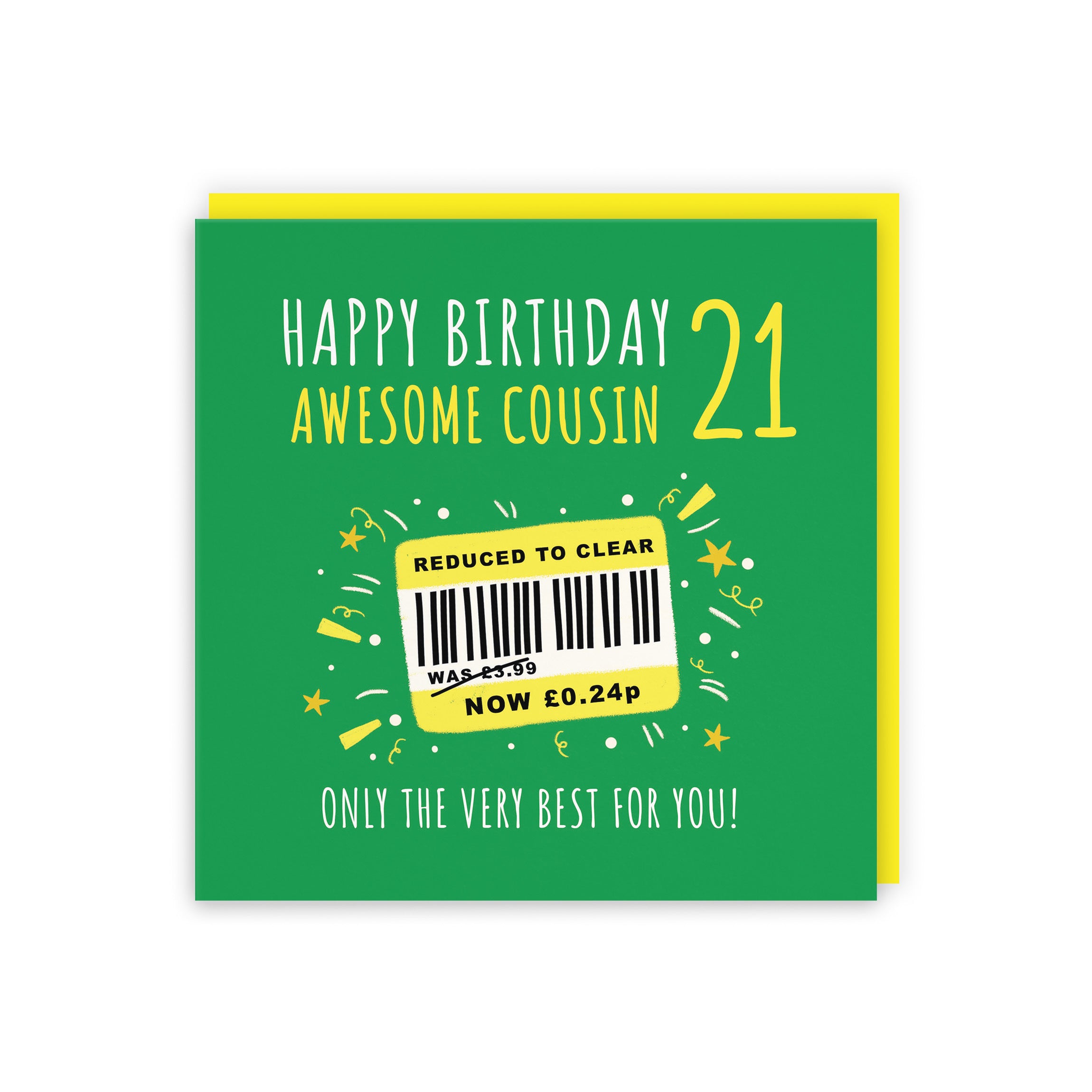 21st Cousin Birthday Card Reduced To Clear Moments - Default Title (BS00087)