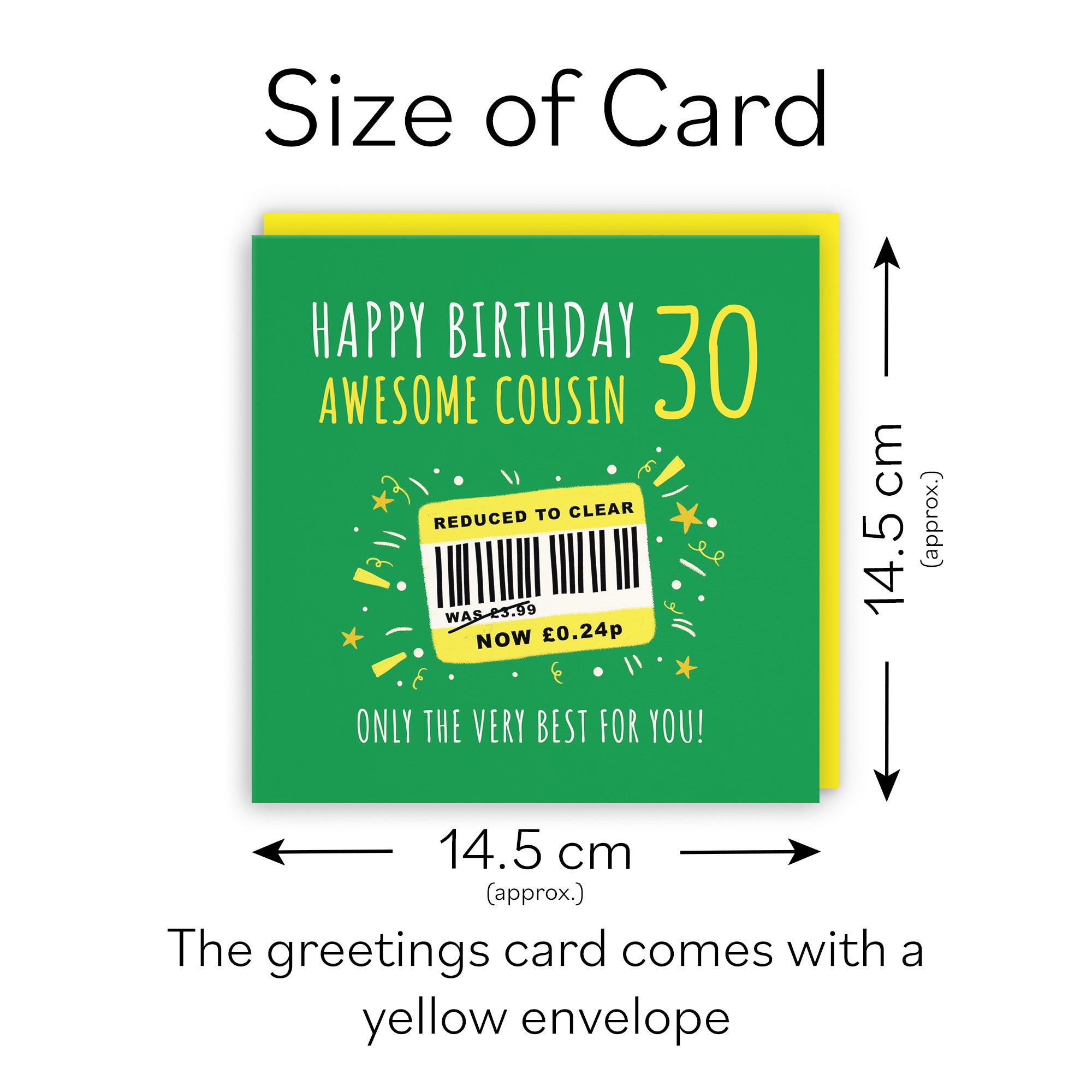30th Cousin Birthday Card Reduced To Clear Moments - Default Title (BS00088)