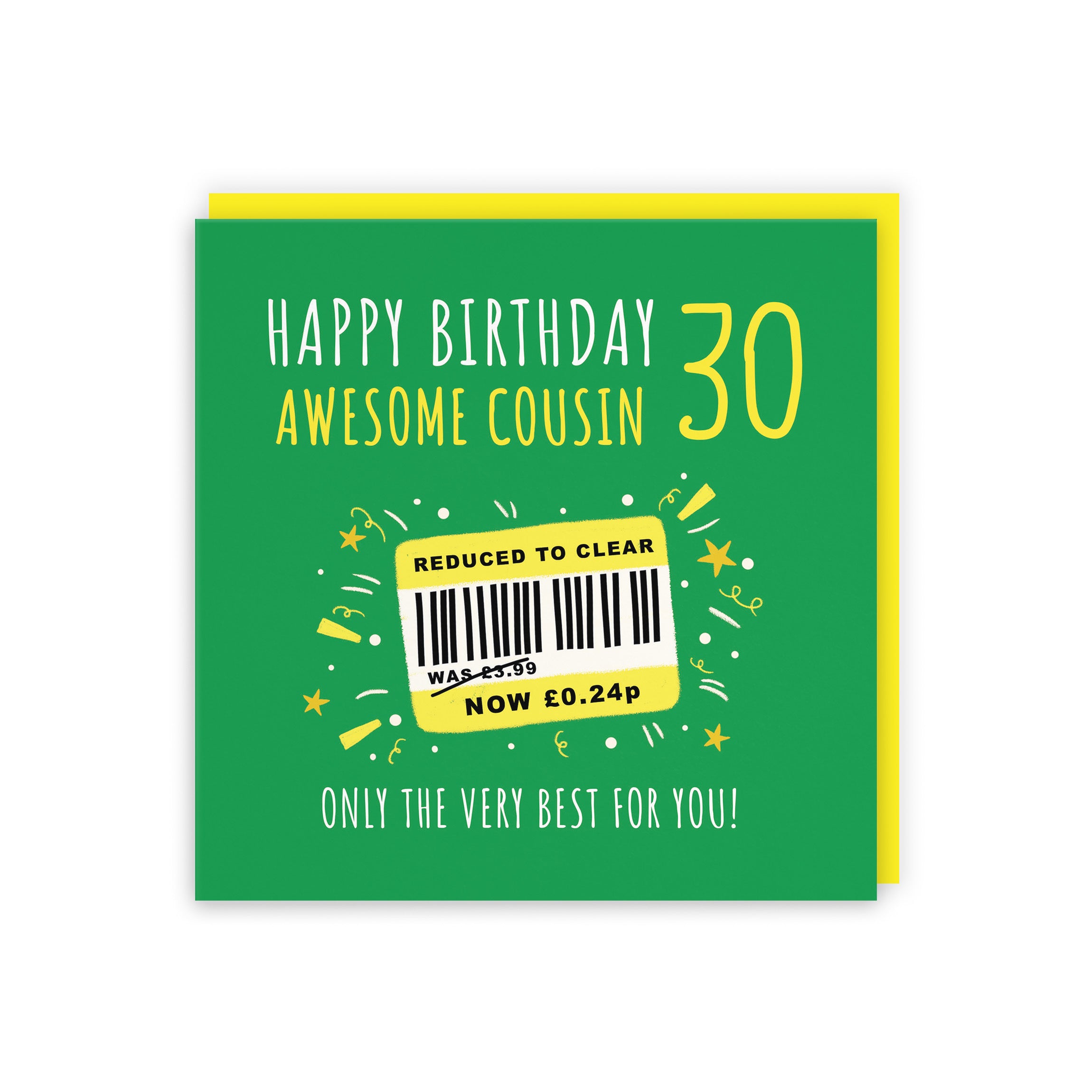 30th Cousin Birthday Card Reduced To Clear Moments - Default Title (BS00088)