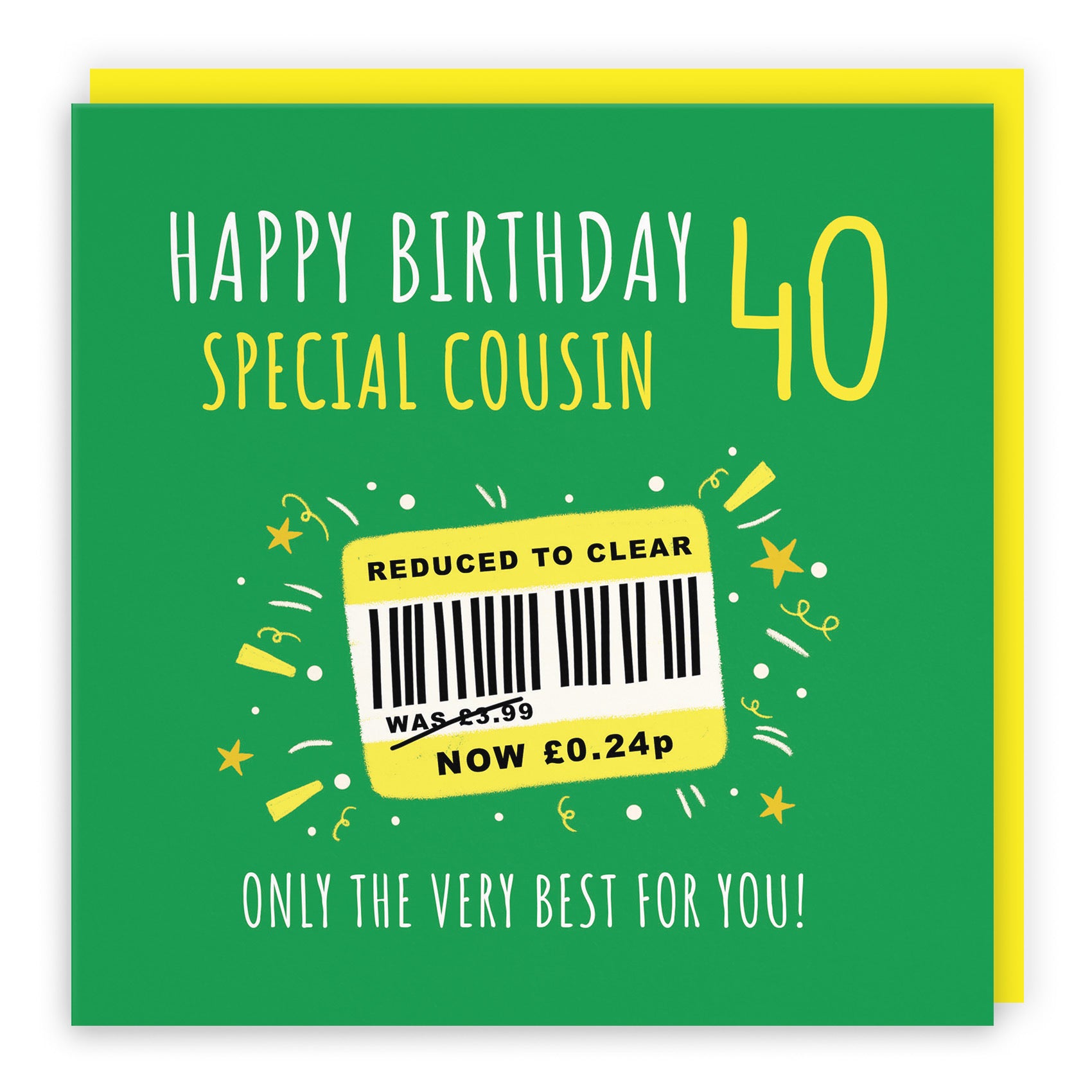 40th Cousin Birthday Card Reduced To Clear Moments - Default Title (BS00089)