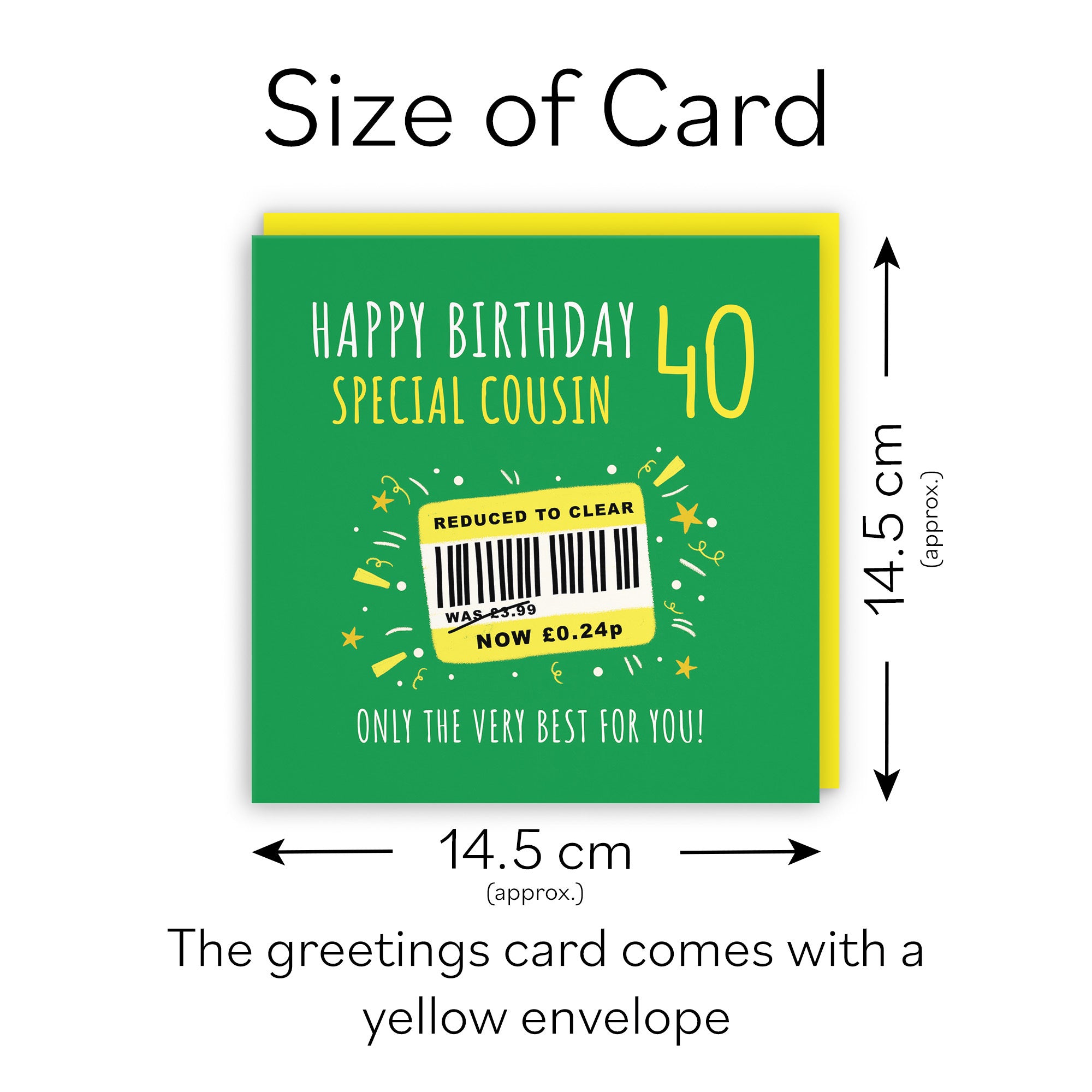 40th Cousin Birthday Card Reduced To Clear Moments - Default Title (BS00089)