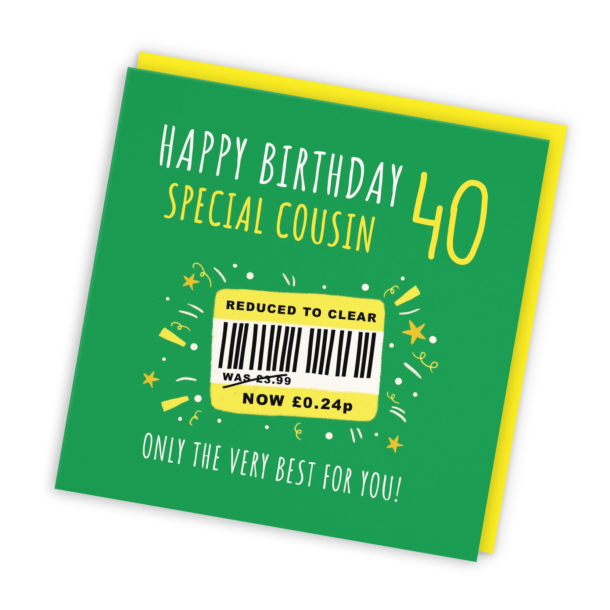 40th Cousin Birthday Card Reduced To Clear Moments - Default Title (BS00089)