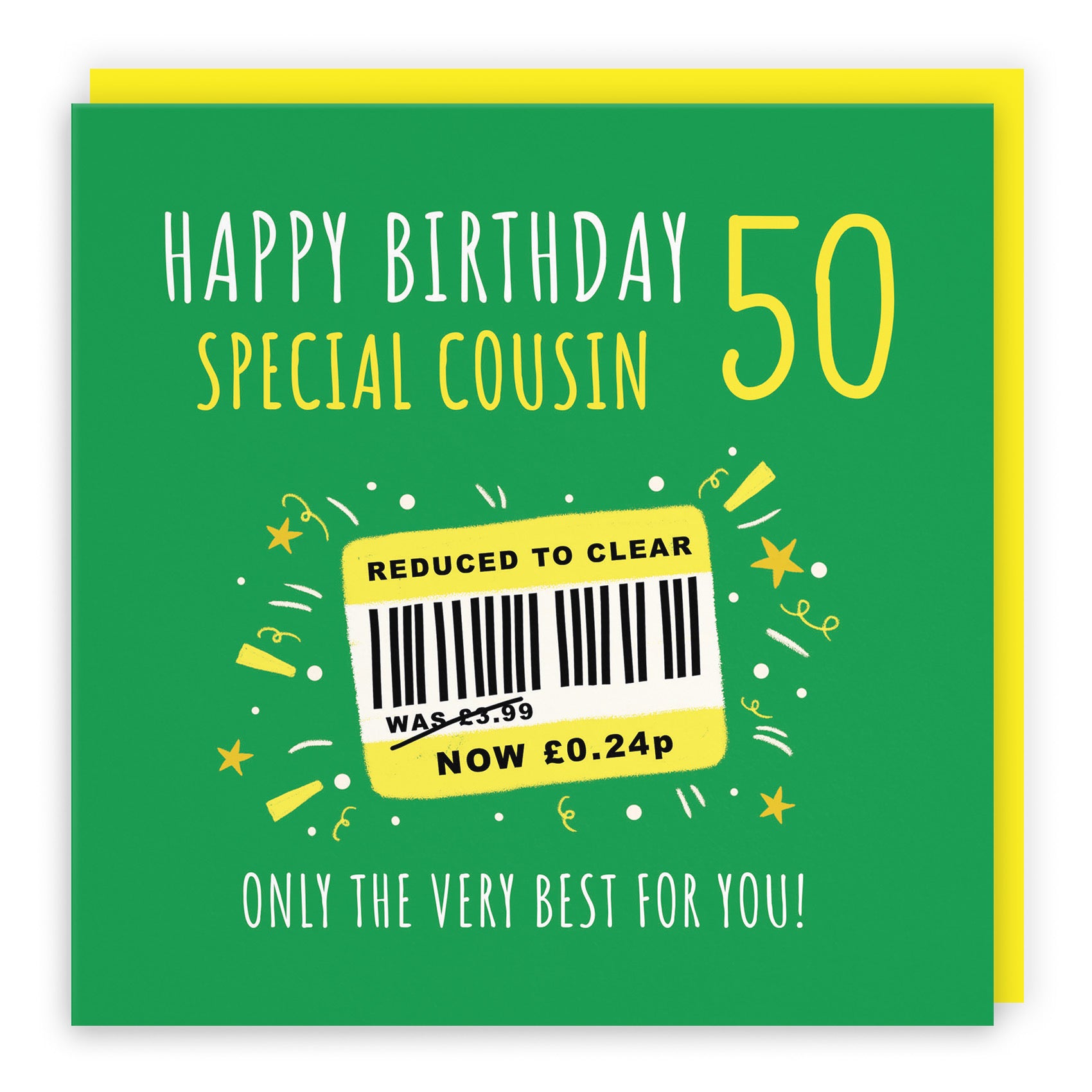 50th Cousin Birthday Card Reduced To Clear Moments - Default Title (BS00090)
