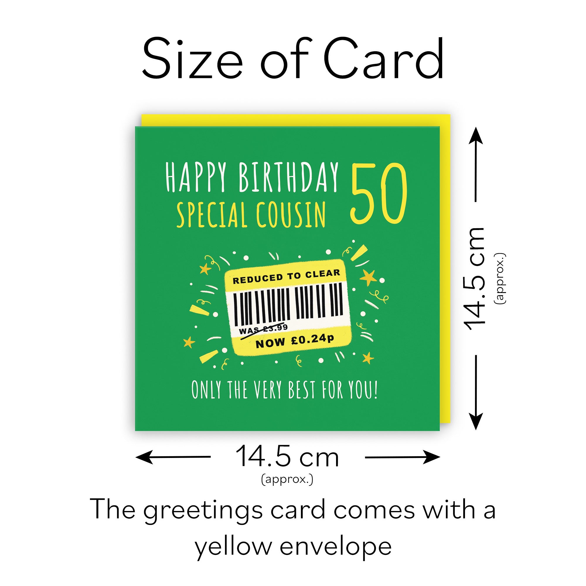 50th Cousin Birthday Card Reduced To Clear Moments - Default Title (BS00090)