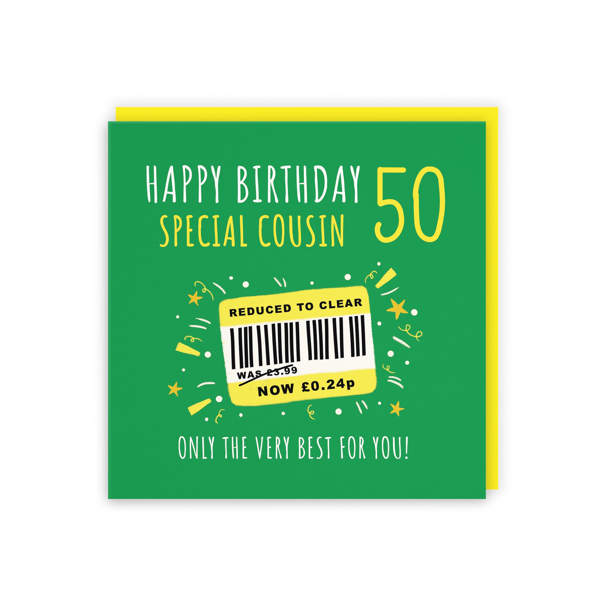 50th Cousin Birthday Card Reduced To Clear Moments - Default Title (BS00090)