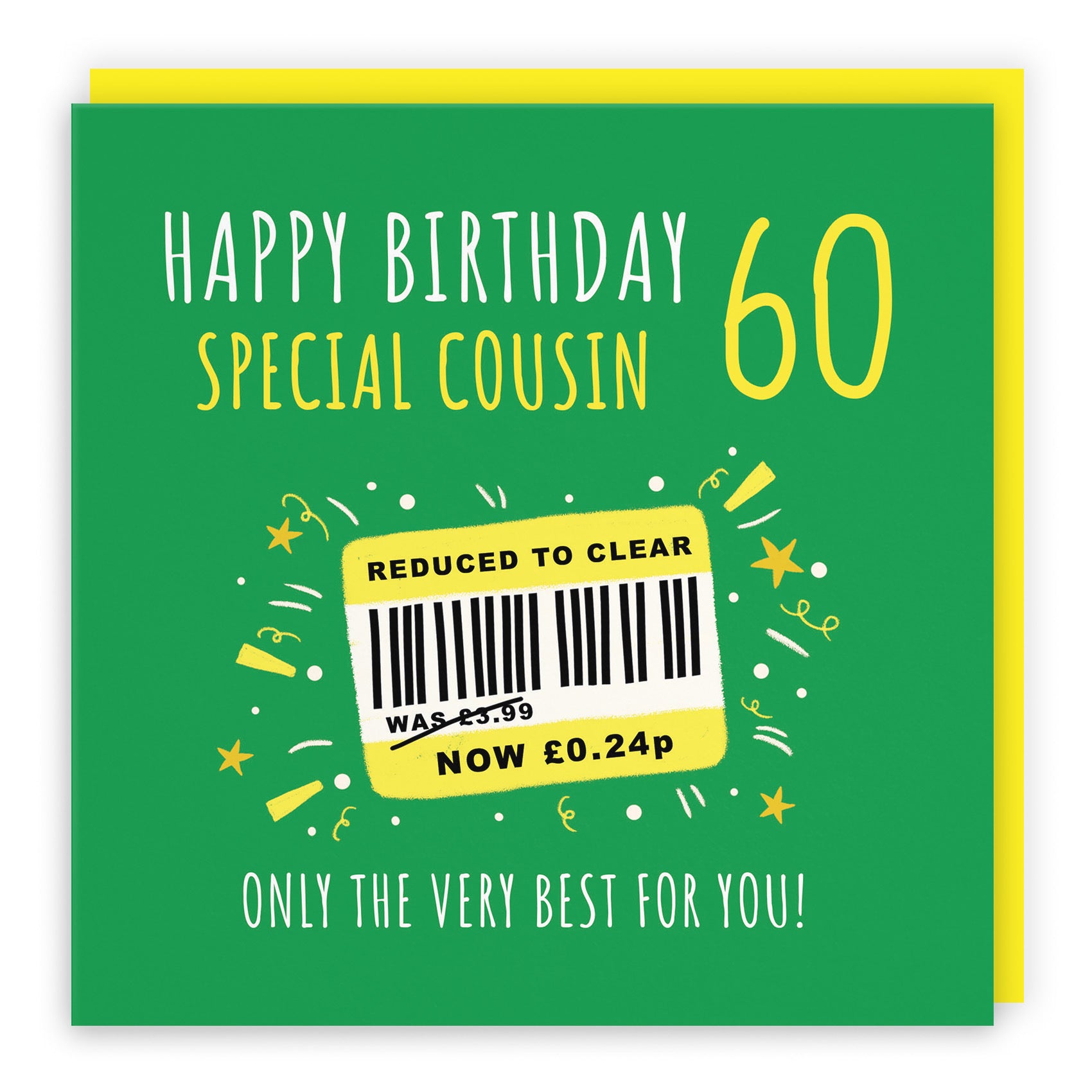 60th Cousin Birthday Card Reduced To Clear Moments - Default Title (BS00091)