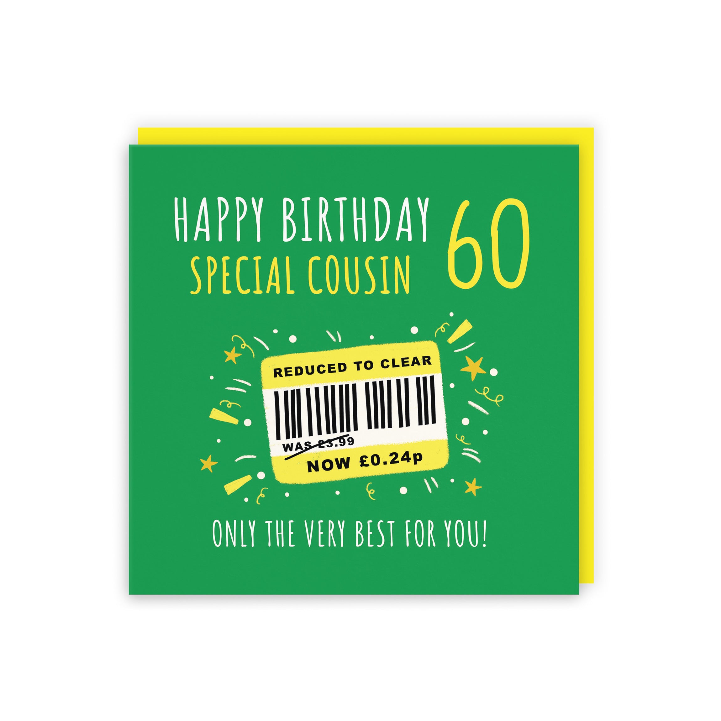 60th Cousin Birthday Card Reduced To Clear Moments - Default Title (BS00091)