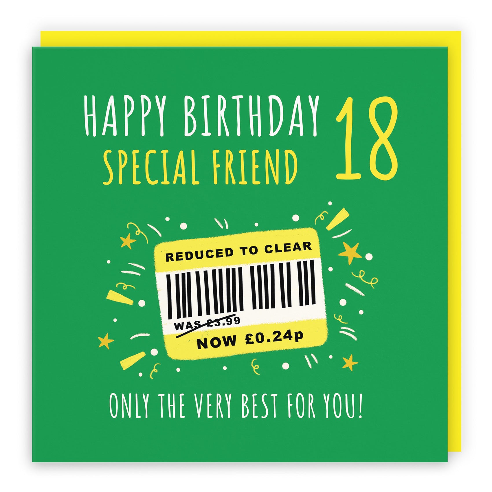 18th Friend Birthday Card Reduced To Clear Moments - Default Title (BS00094)
