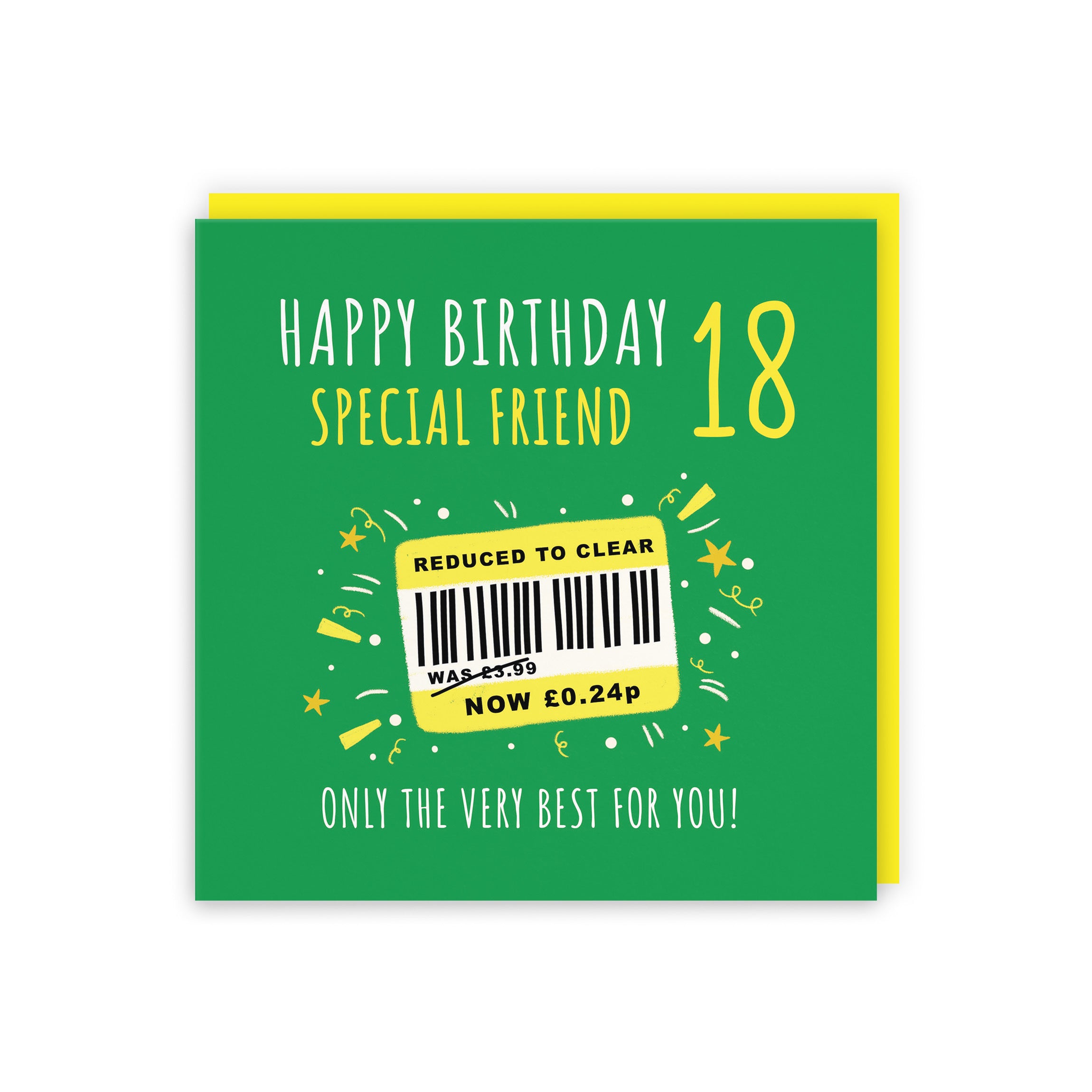 18th Friend Birthday Card Reduced To Clear Moments - Default Title (BS00094)