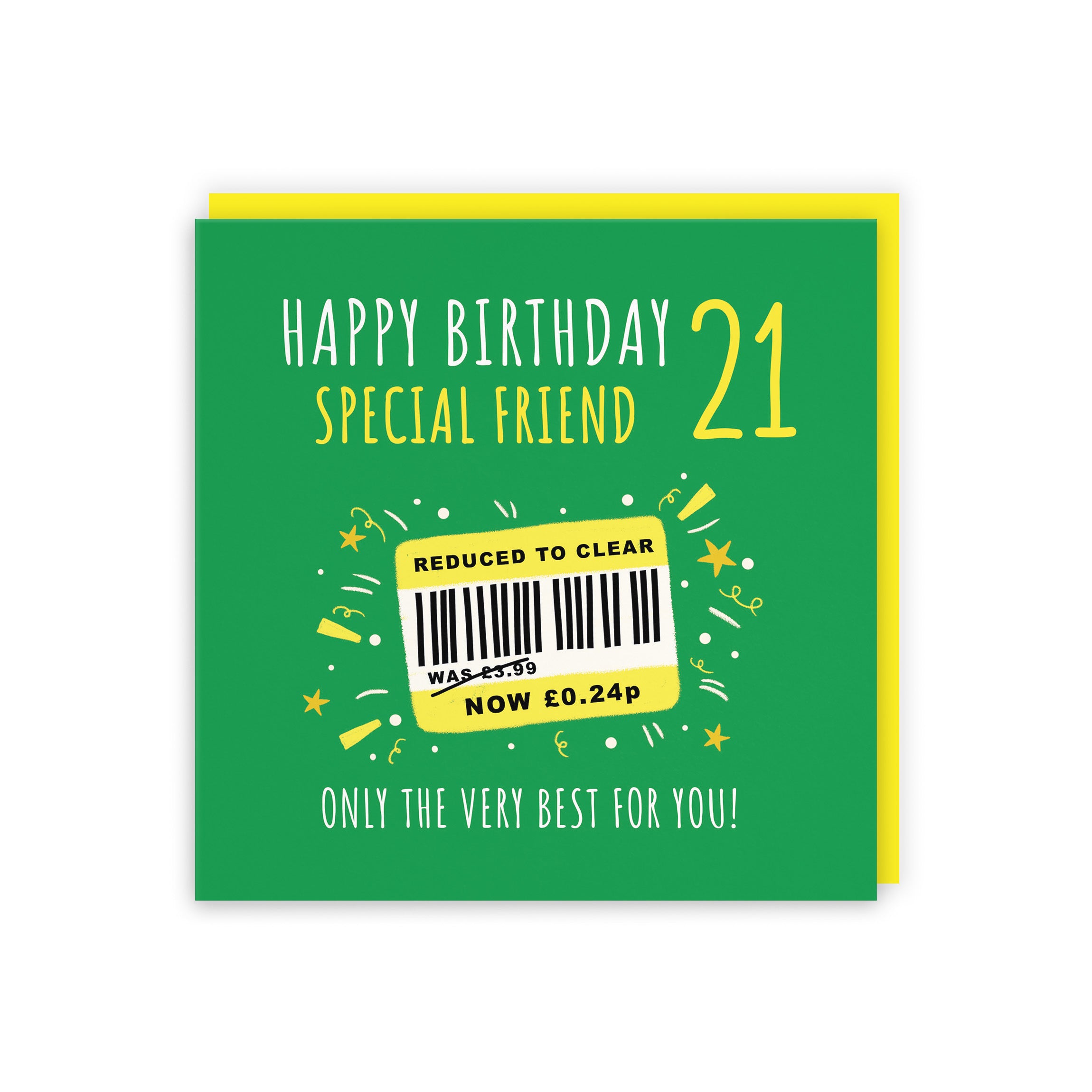 21st Friend Birthday Card Reduced To Clear Moments - Default Title (BS00095)
