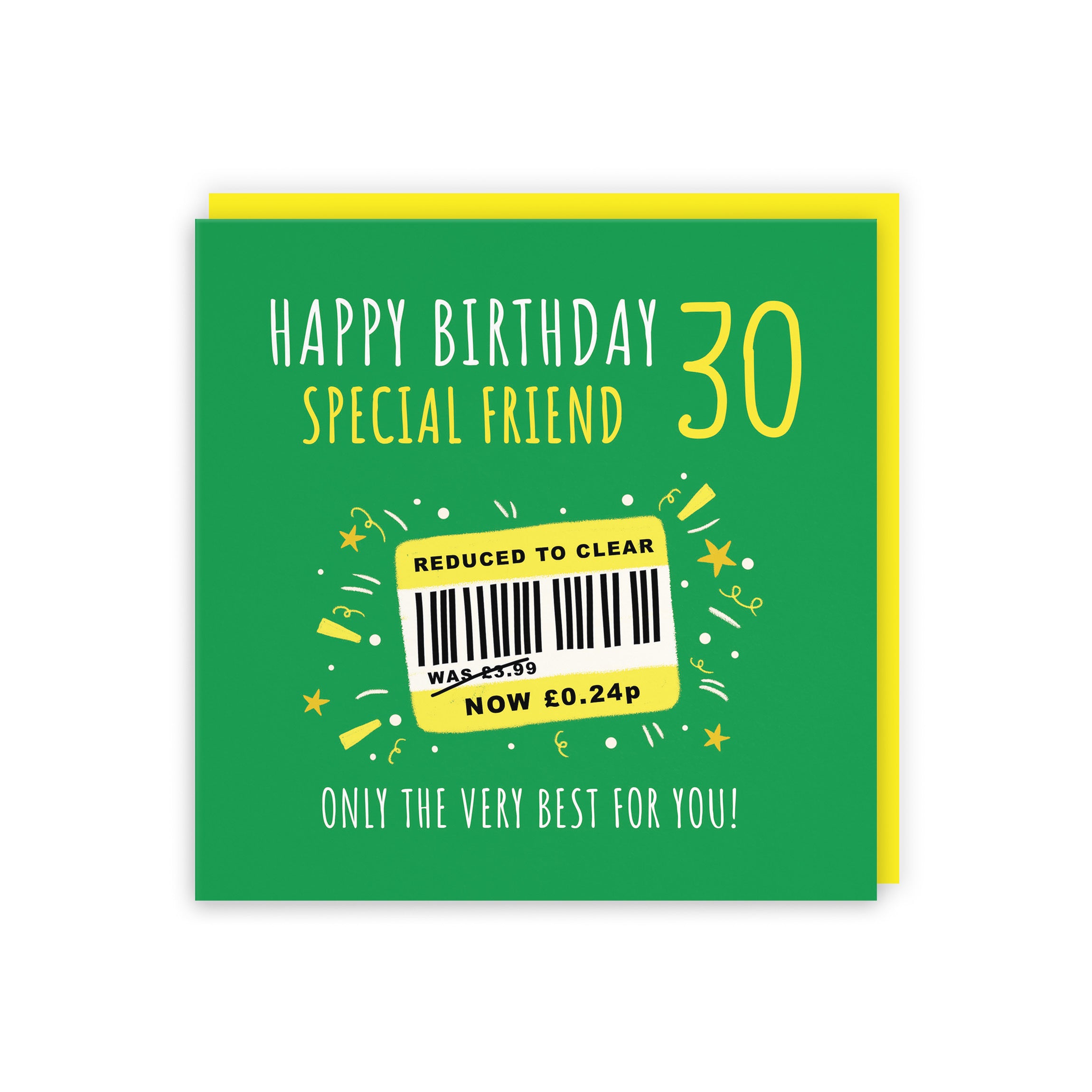 30th Friend Birthday Card Reduced To Clear Moments - Default Title (BS00096)