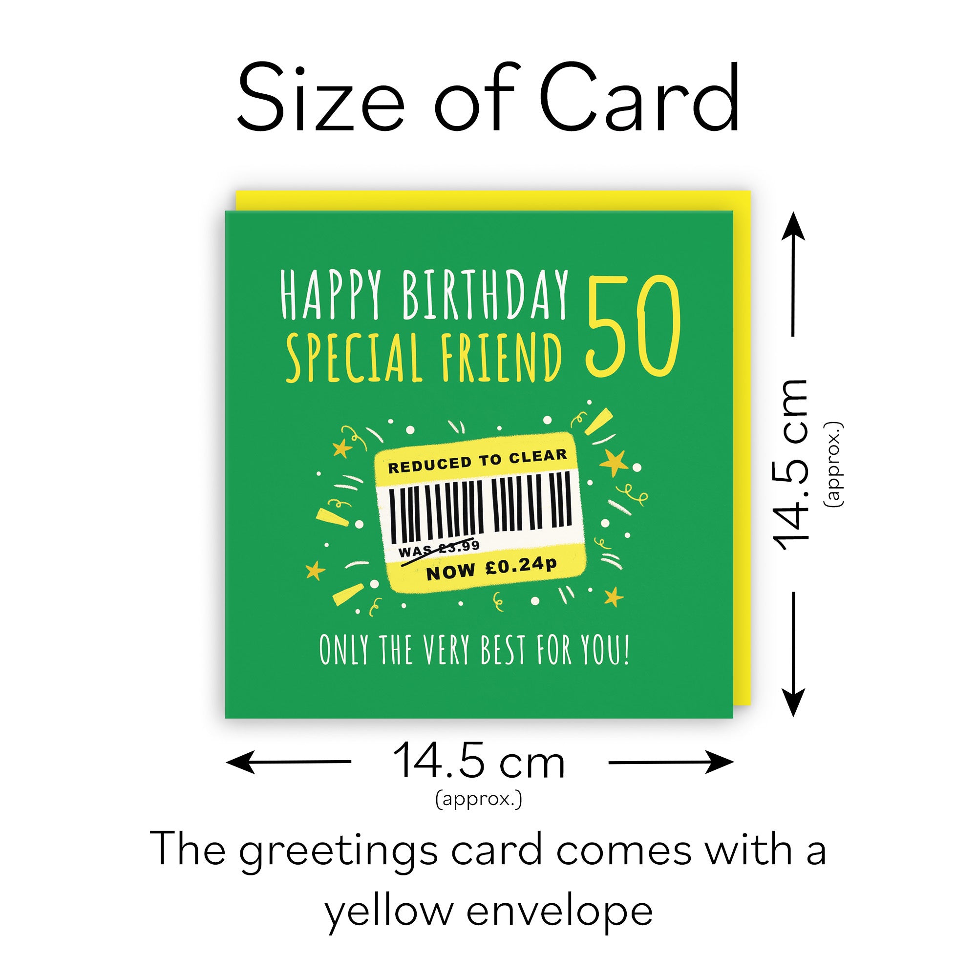 50th Friend Birthday Card Reduced To Clear Moments - Default Title (BS00098)