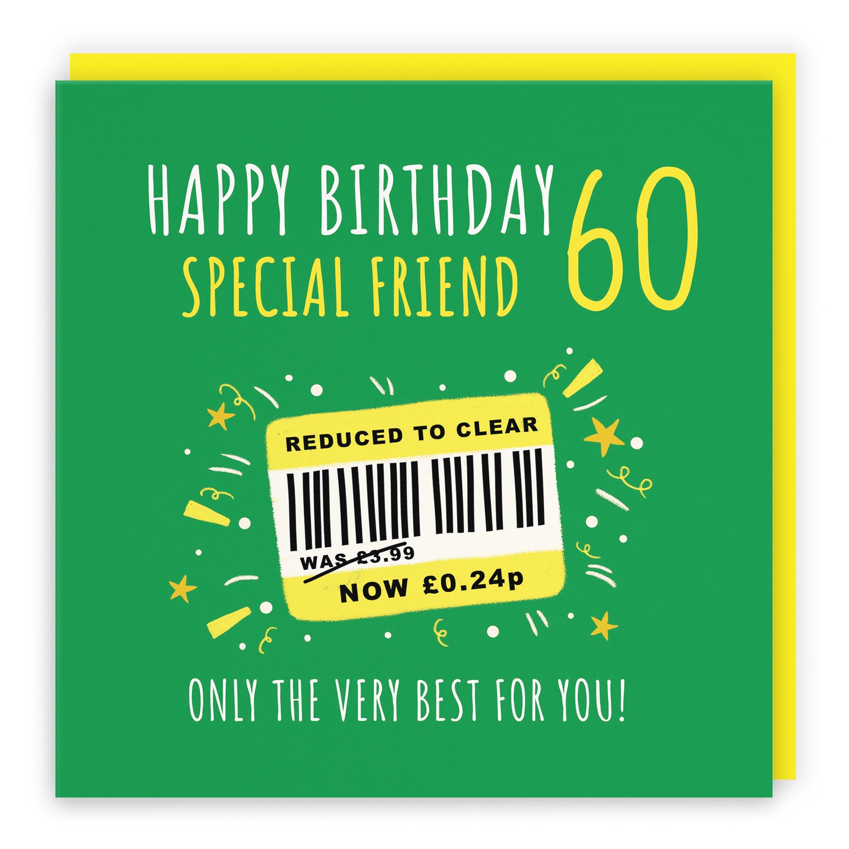 60th Friend Birthday Card Reduced To Clear Moments - Default Title (BS00099)