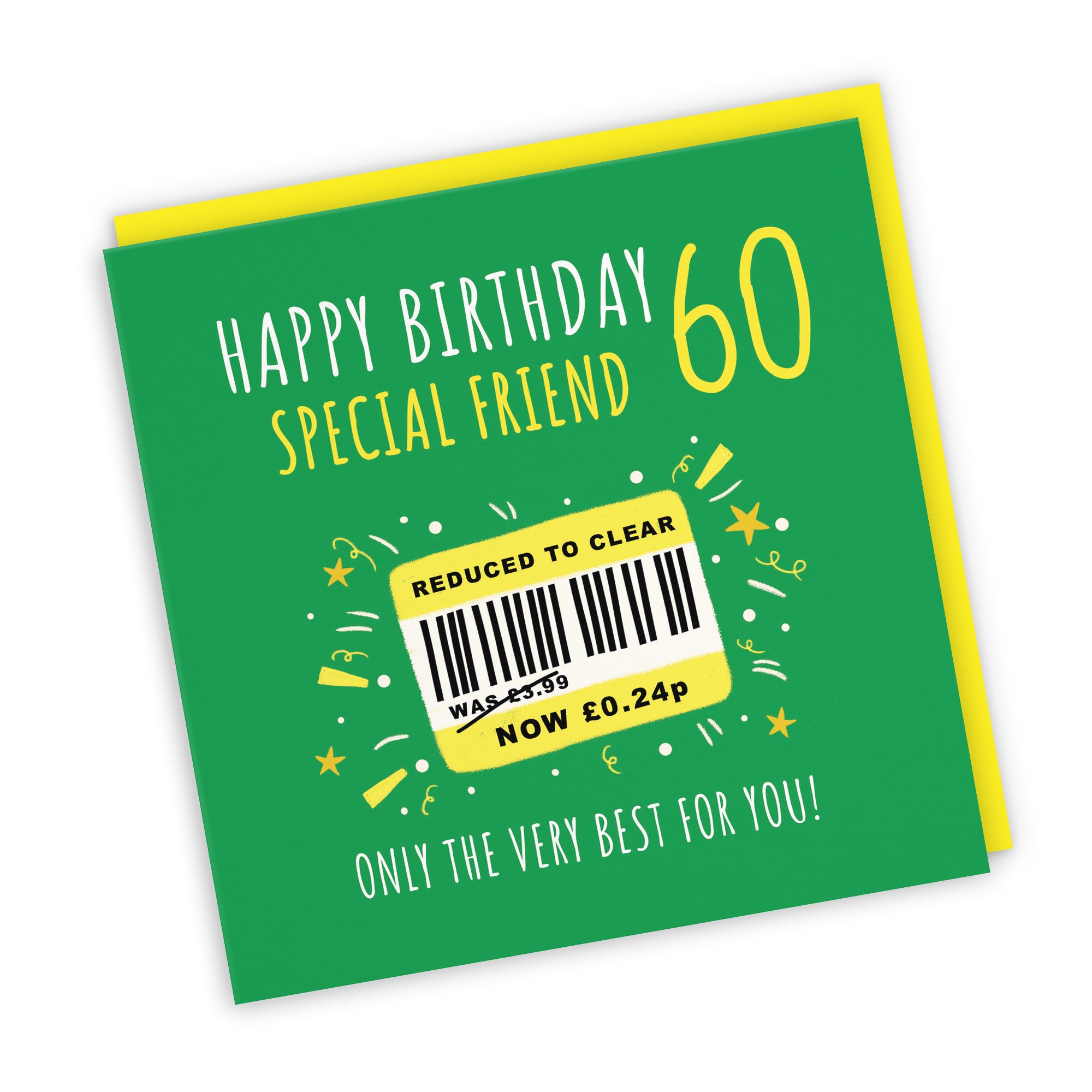 60th Friend Birthday Card Reduced To Clear Moments - Default Title (BS00099)