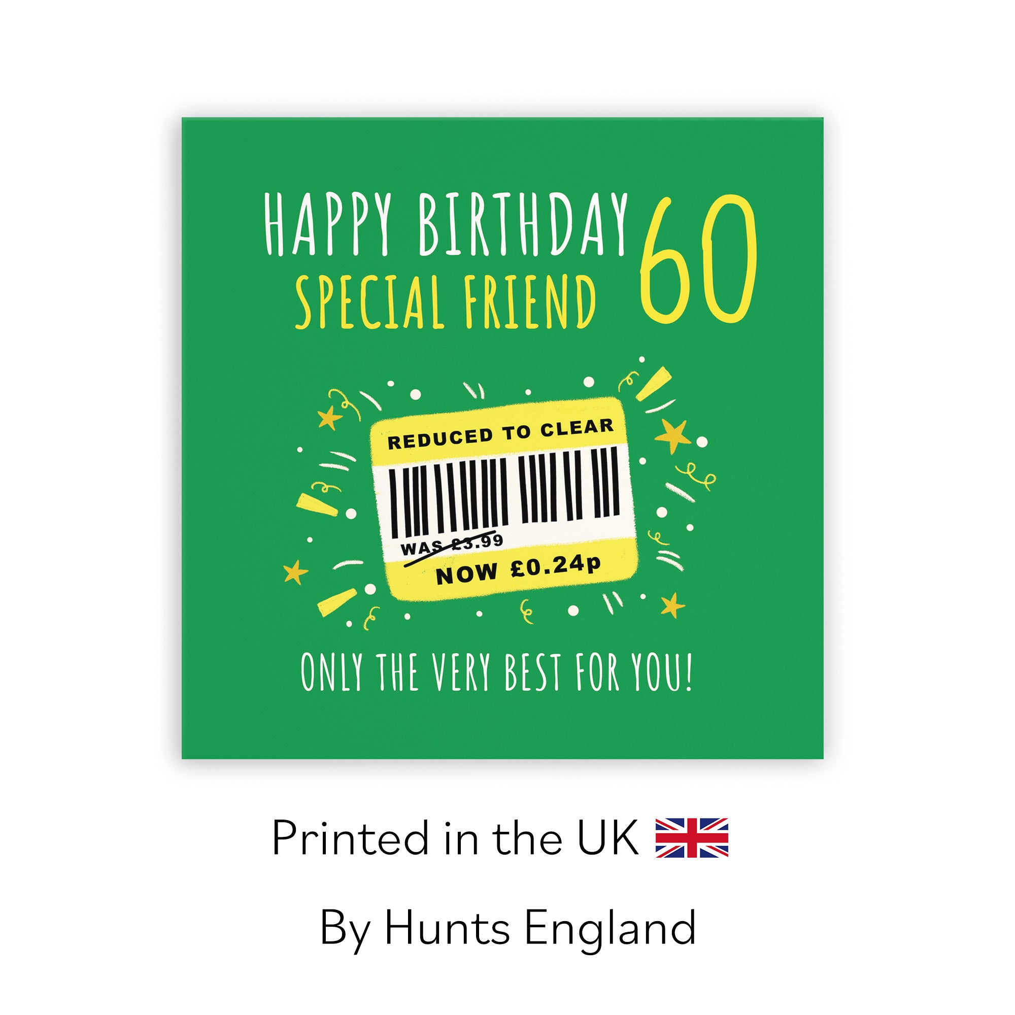 60th Friend Birthday Card Reduced To Clear Moments - Default Title (BS00099)