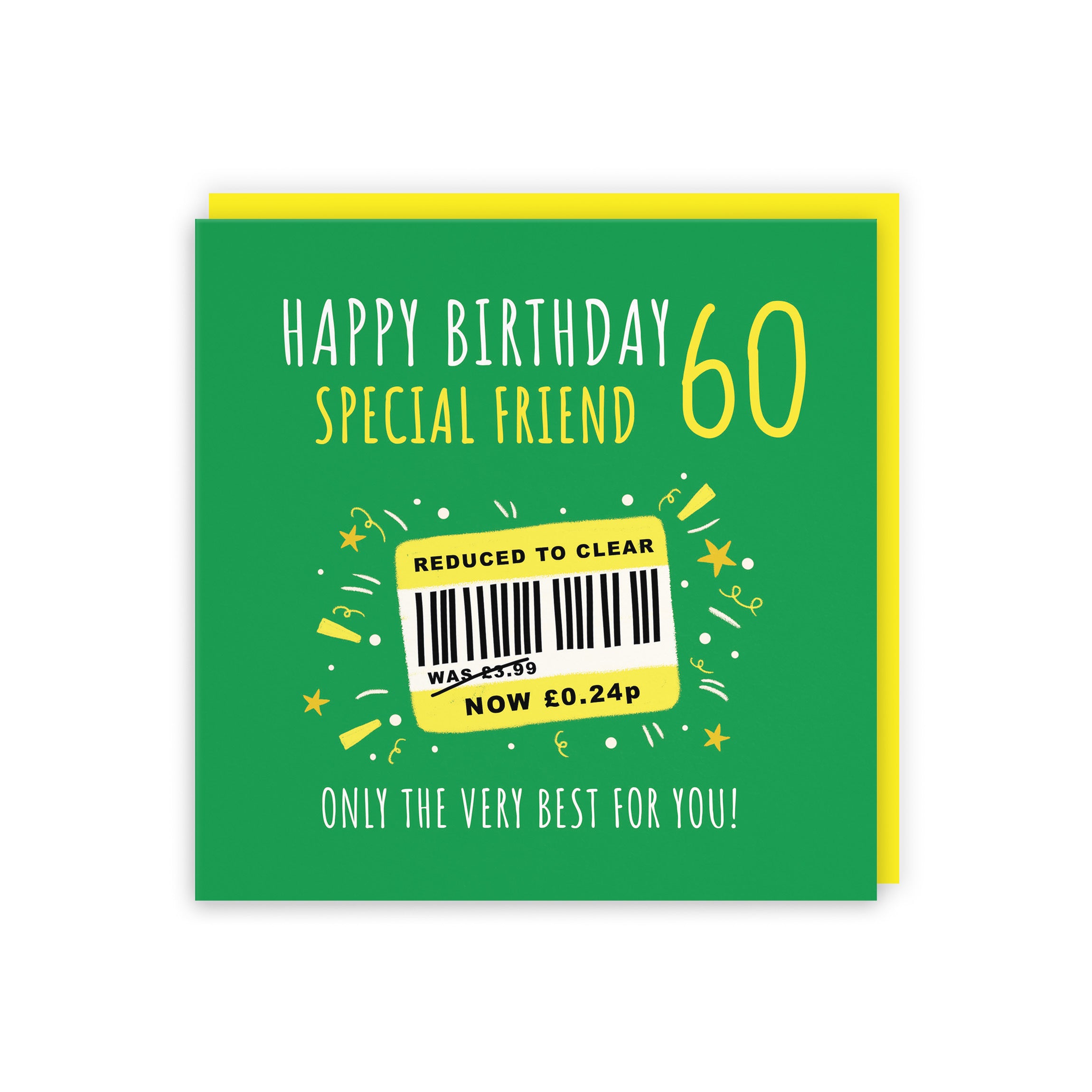 60th Friend Birthday Card Reduced To Clear Moments - Default Title (BS00099)