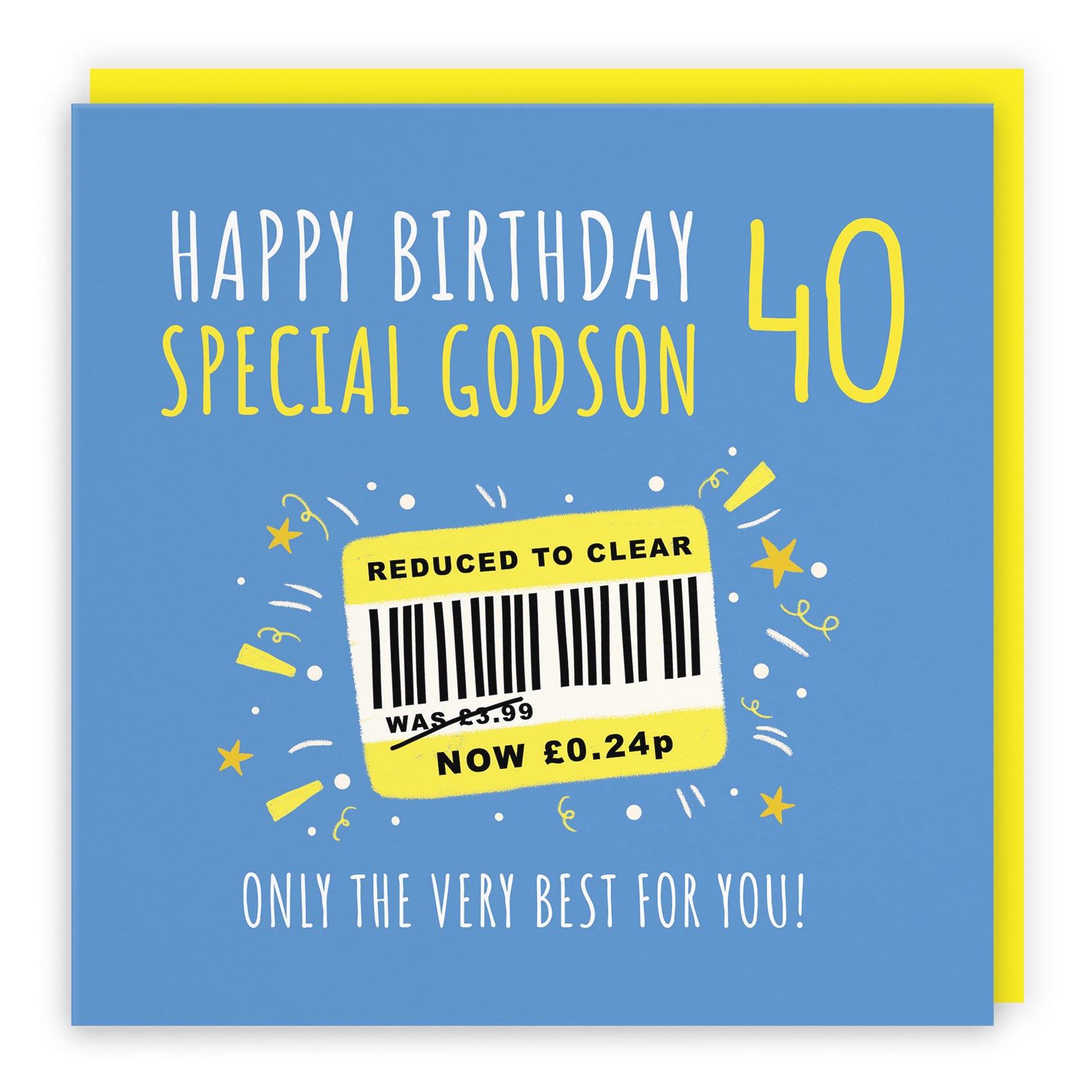 40th Godson Birthday Card Reduced To Clear Moments - Default Title (BS00109)