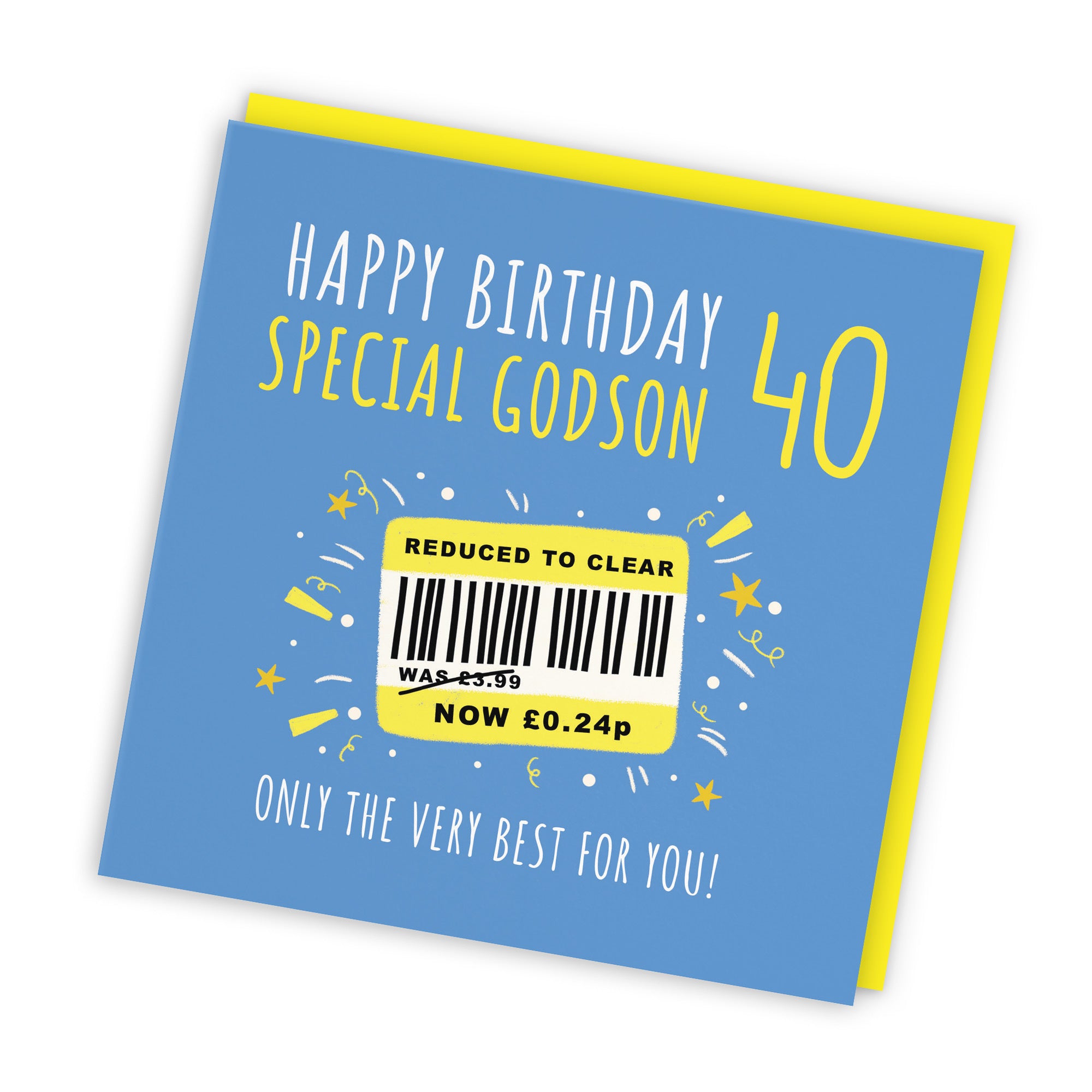 40th Godson Birthday Card Reduced To Clear Moments - Default Title (BS00109)