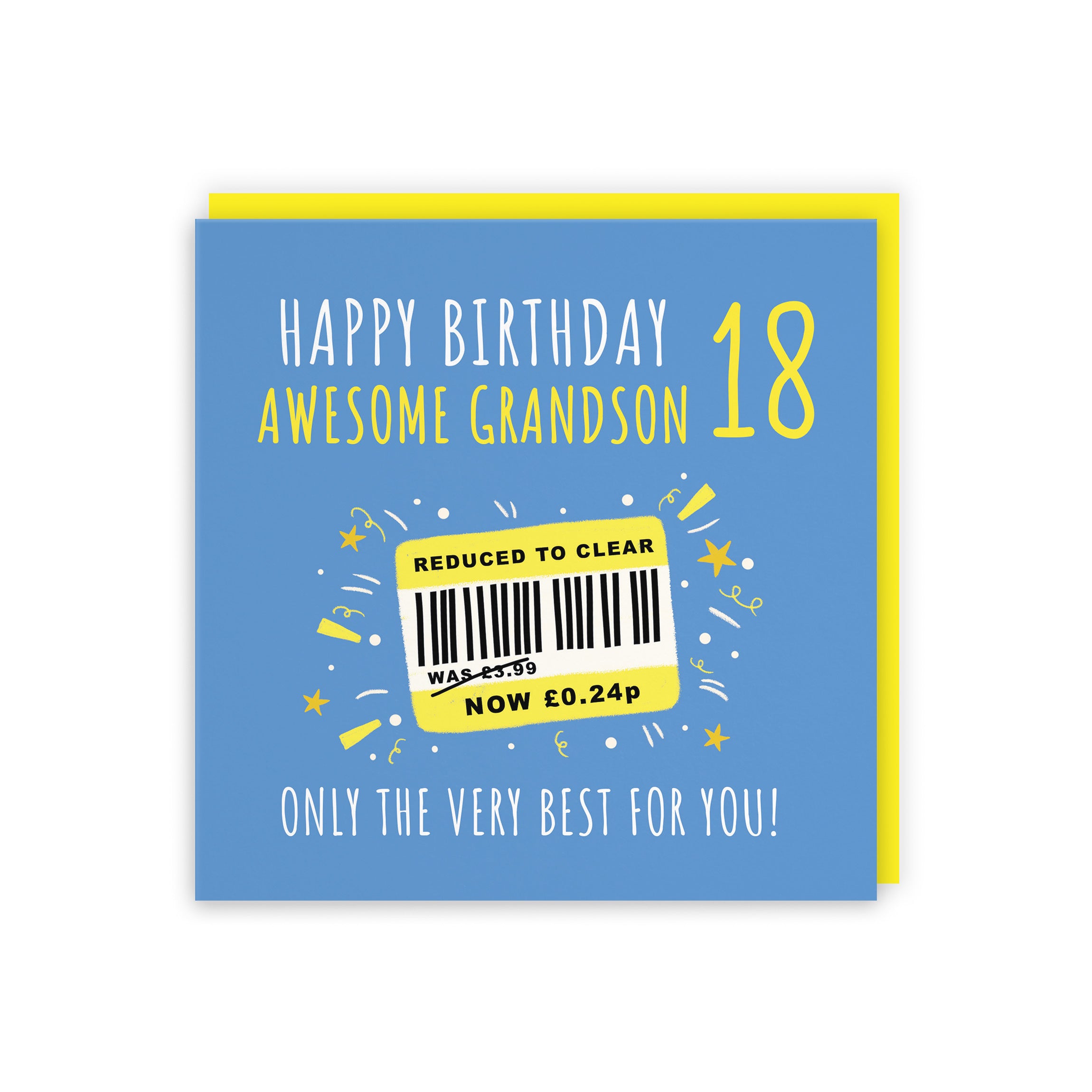 18th Grandson Birthday Card Reduced To Clear Moments - Default Title (BS00112)