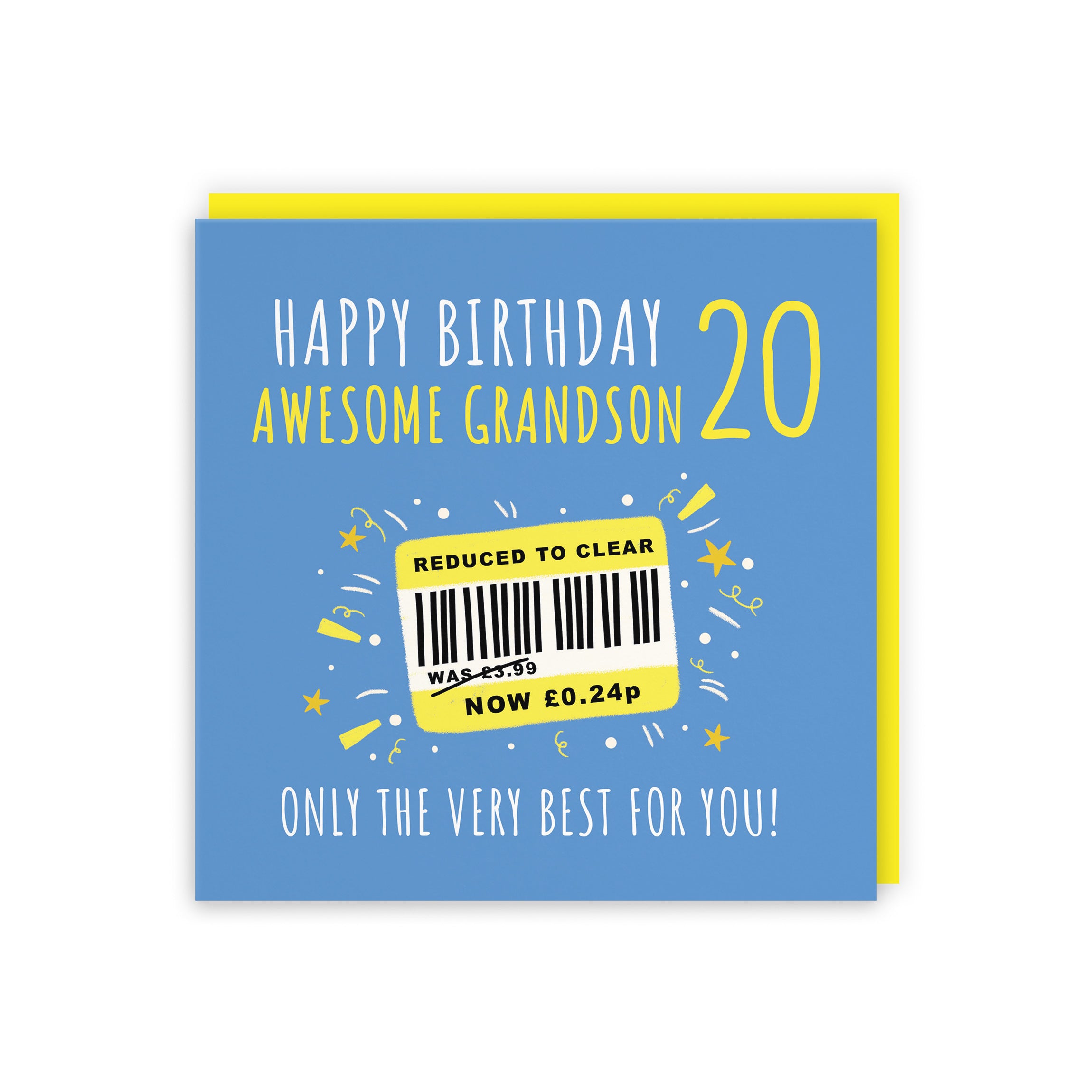 20th Grandson Birthday Card Reduced To Clear Moments - Default Title (BS00114)