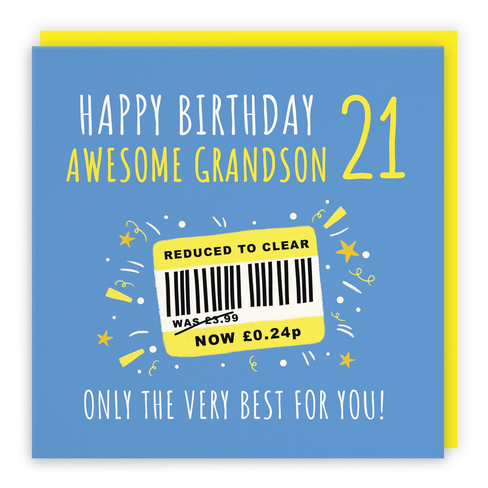21st Grandson Birthday Card Reduced To Clear Moments - Default Title (BS00115)