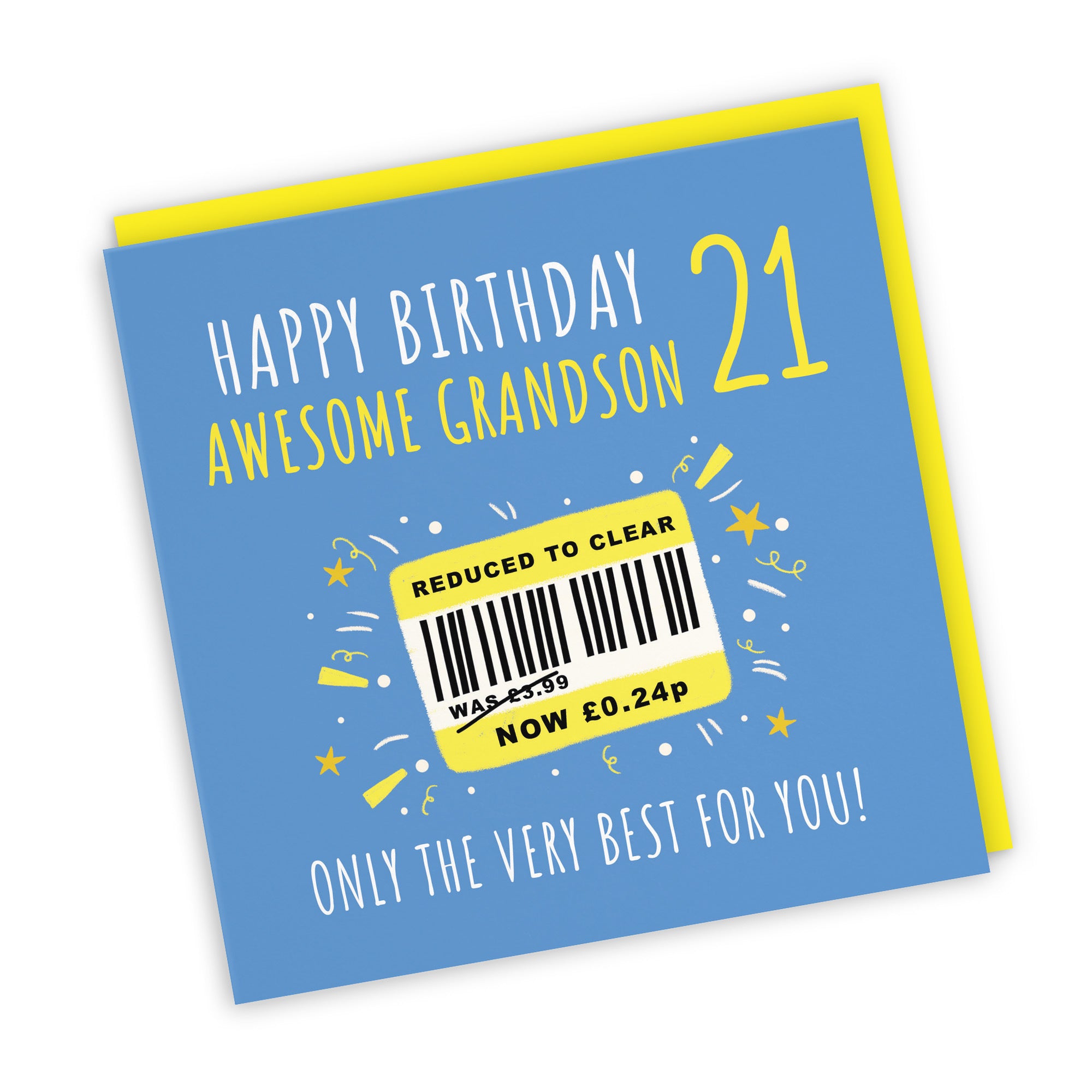 21st Grandson Birthday Card Reduced To Clear Moments - Default Title (BS00115)