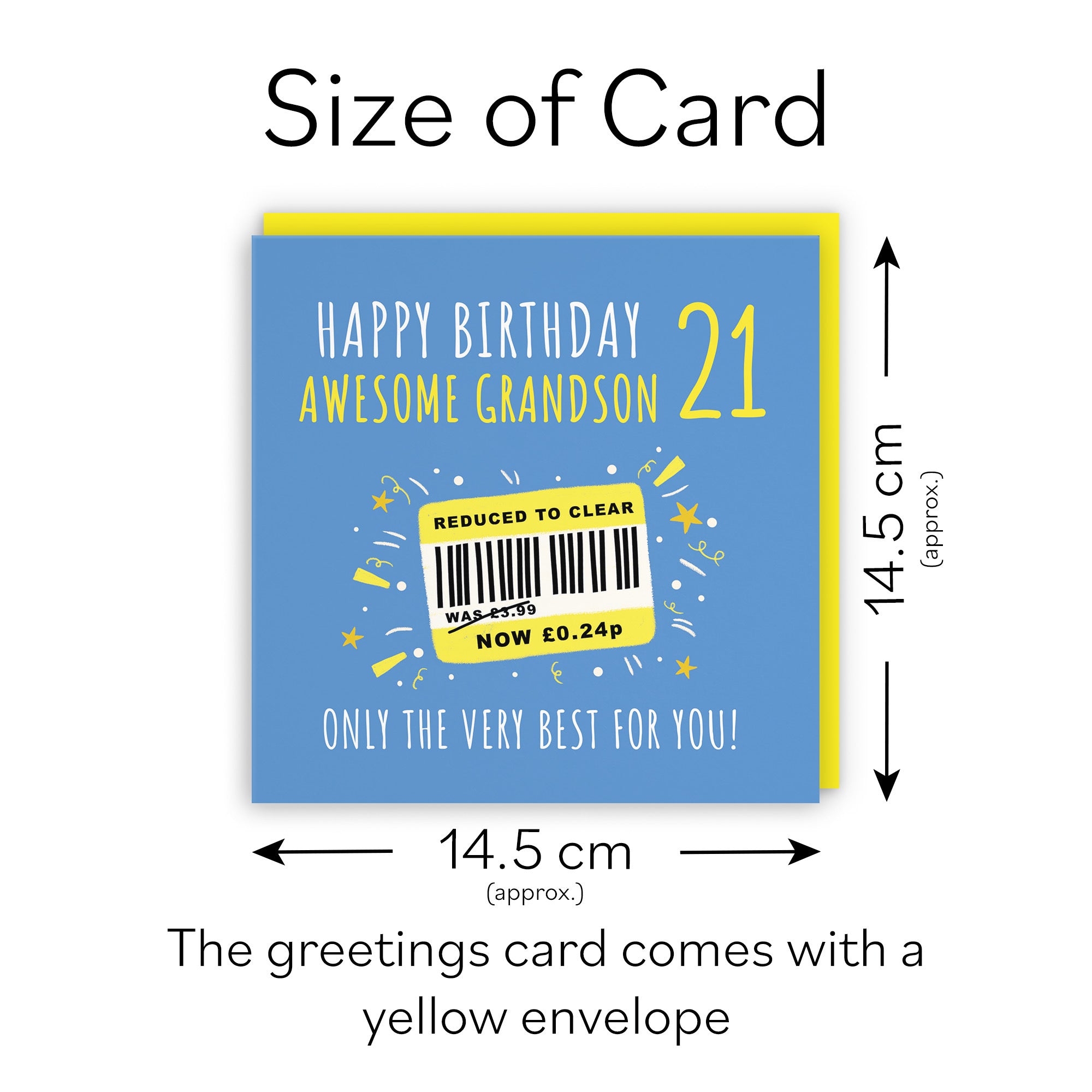 21st Grandson Birthday Card Reduced To Clear Moments - Default Title (BS00115)