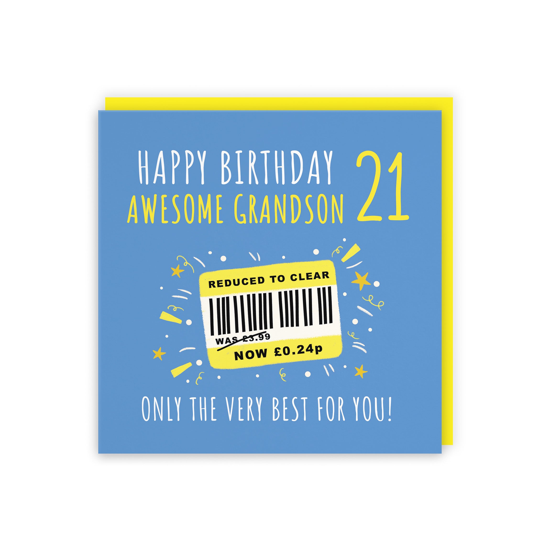 21st Grandson Birthday Card Reduced To Clear Moments - Default Title (BS00115)