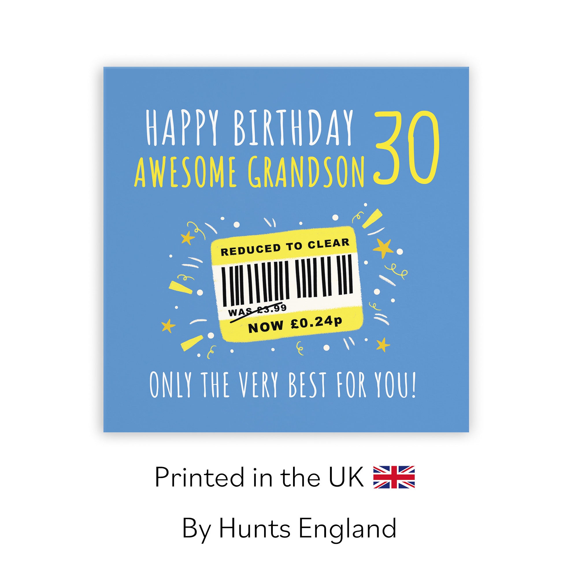 30th Grandson Birthday Card Reduced To Clear Moments - Default Title (BS00117)