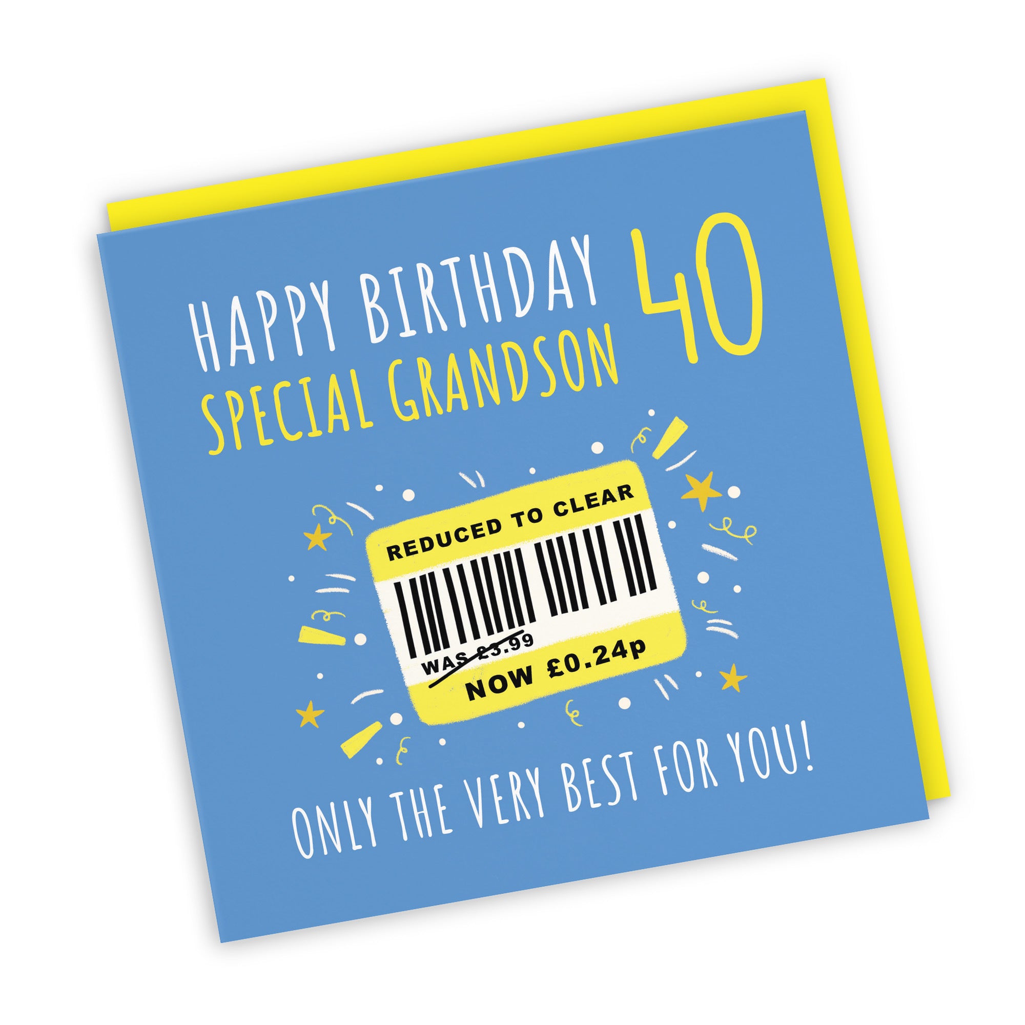 40th Grandson Birthday Card Reduced To Clear Moments - Default Title (BS00118)