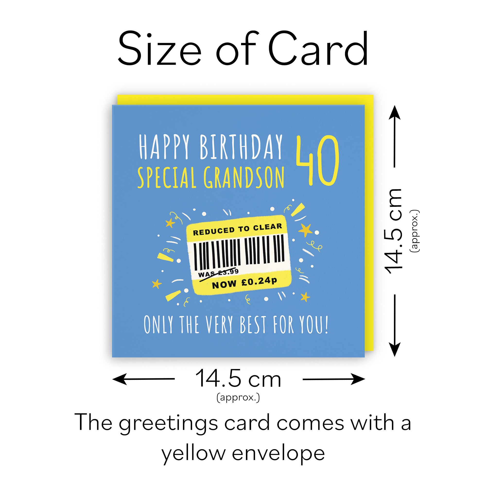 40th Grandson Birthday Card Reduced To Clear Moments - Default Title (BS00118)