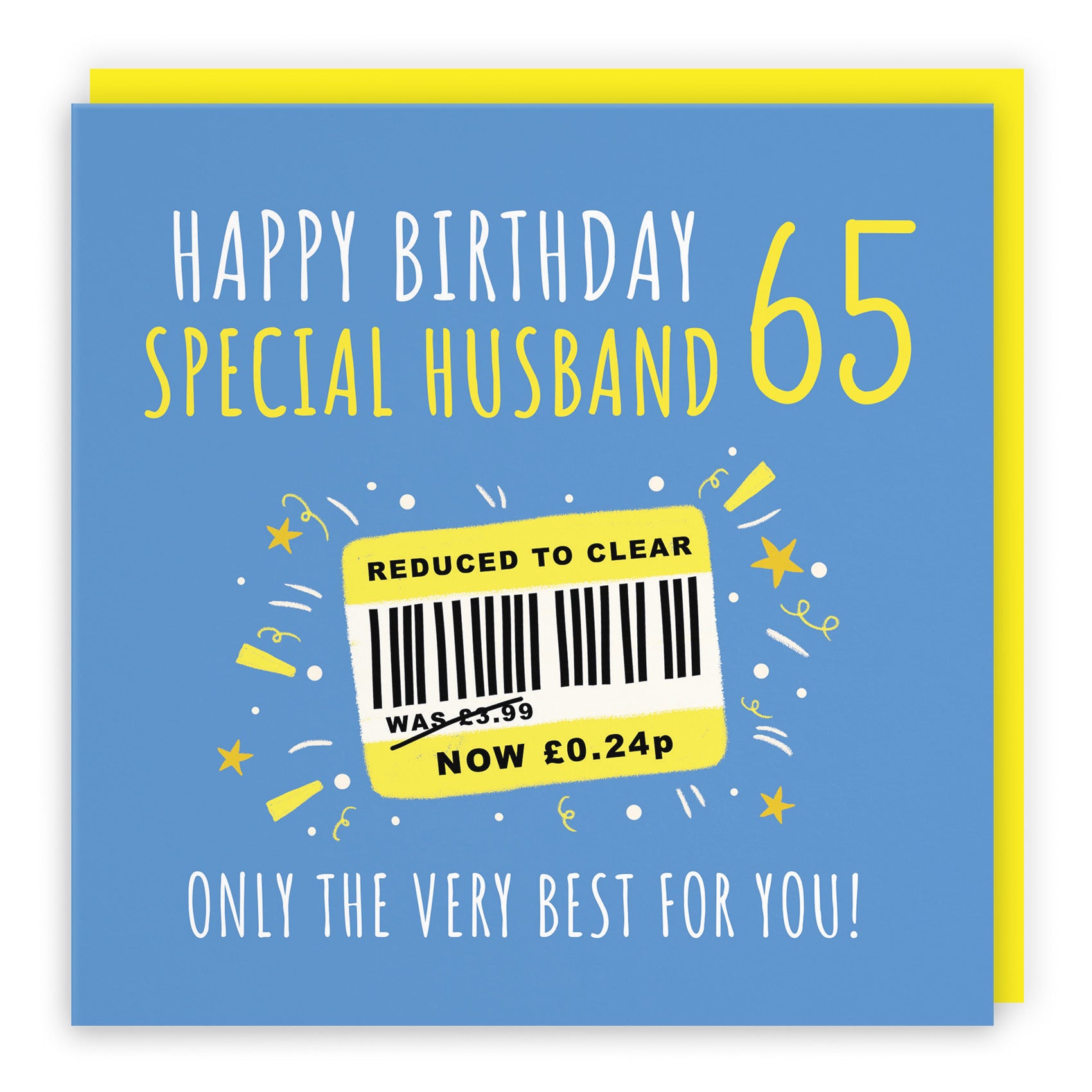 65th Husband Birthday Card Reduced To Clear Moments - Default Title (BS00123)