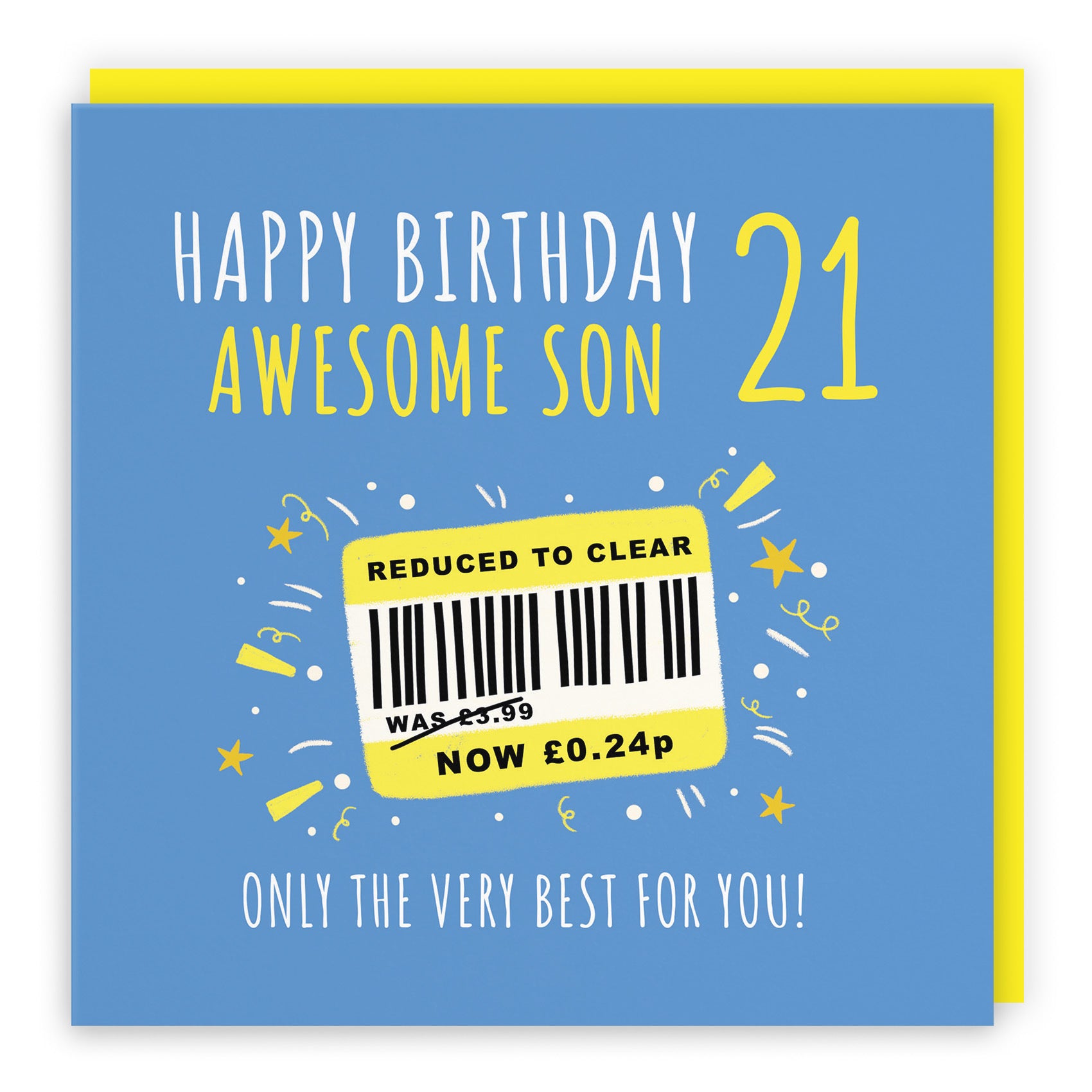 21st Son Birthday Card Reduced To Clear Moments - Default Title (BS00137)