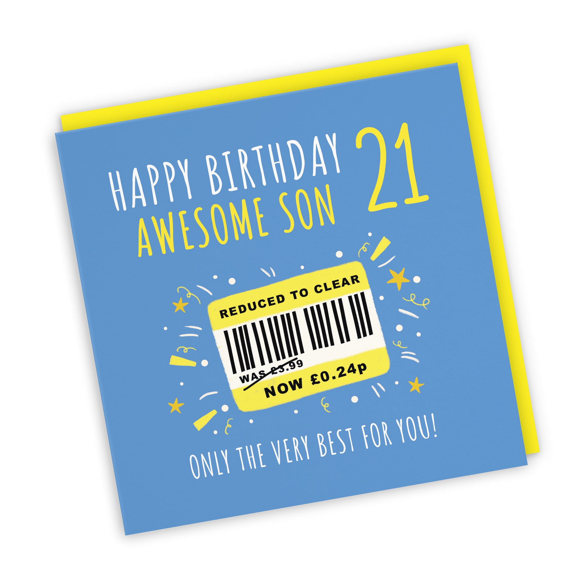 21st Son Birthday Card Reduced To Clear Moments - Default Title (BS00137)
