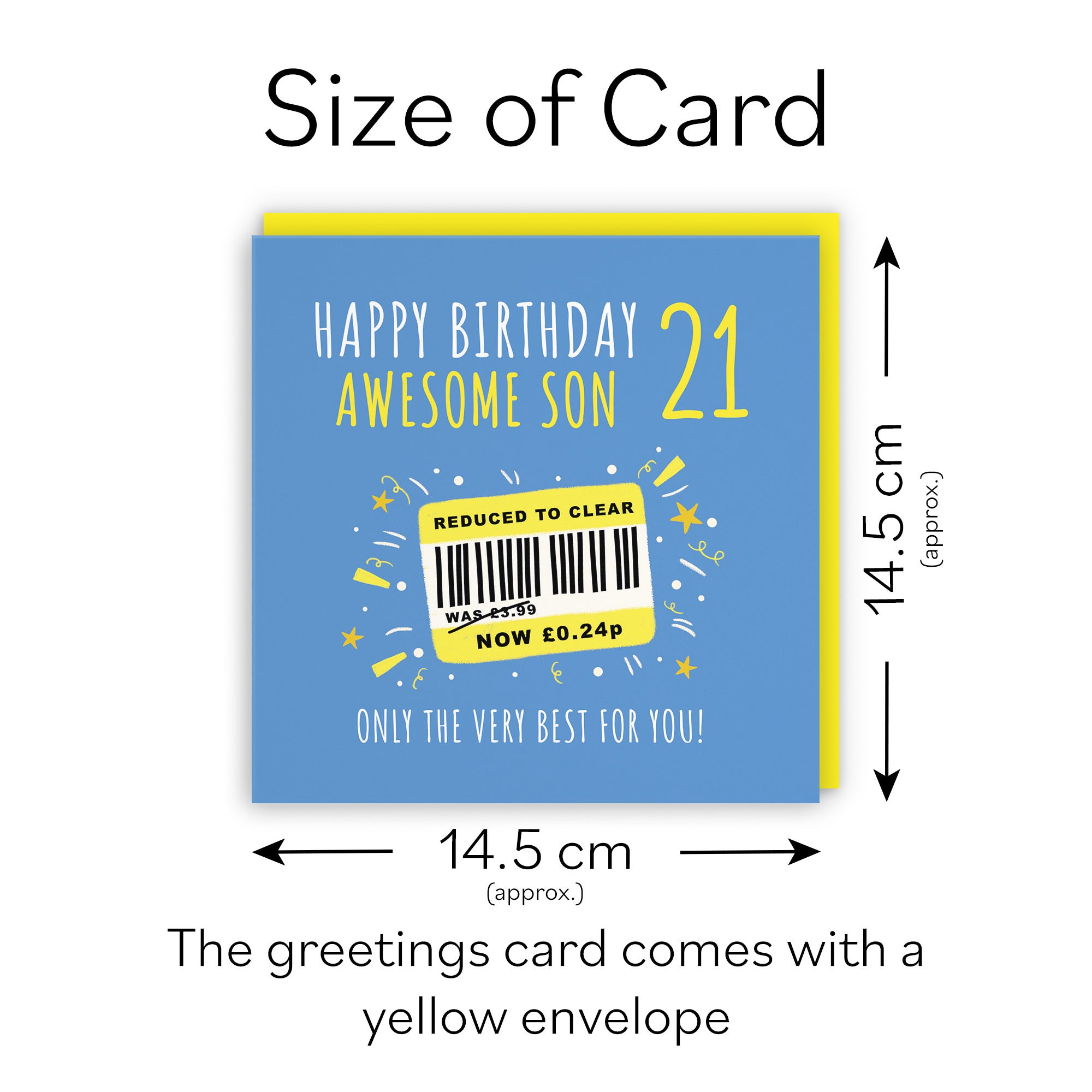 21st Son Birthday Card Reduced To Clear Moments - Default Title (BS00137)
