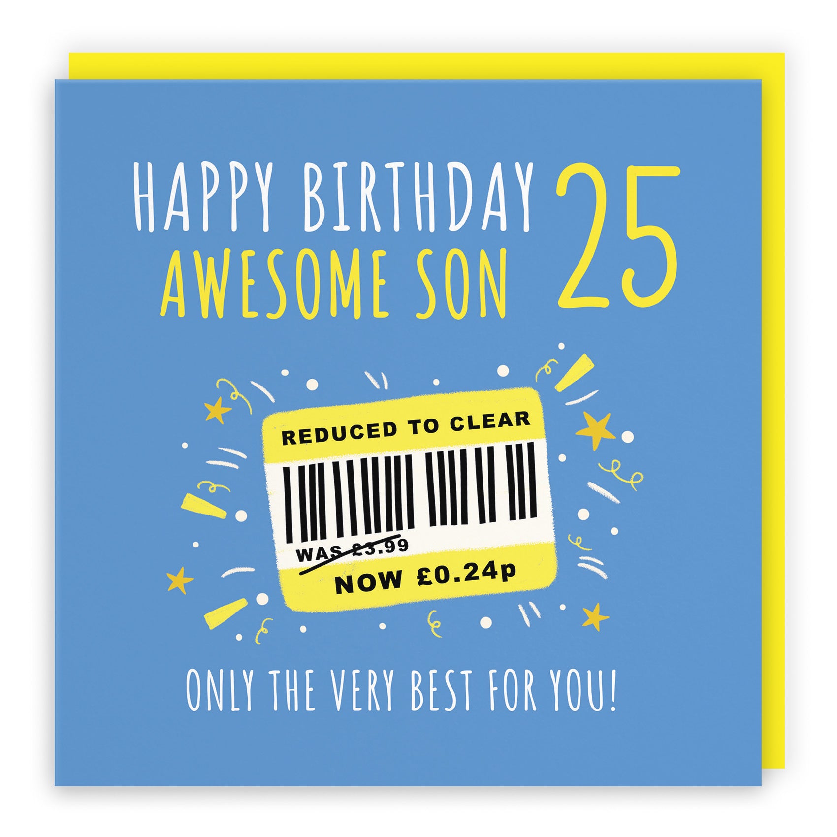 25th Son Birthday Card Reduced To Clear Moments - Default Title (BS00138)