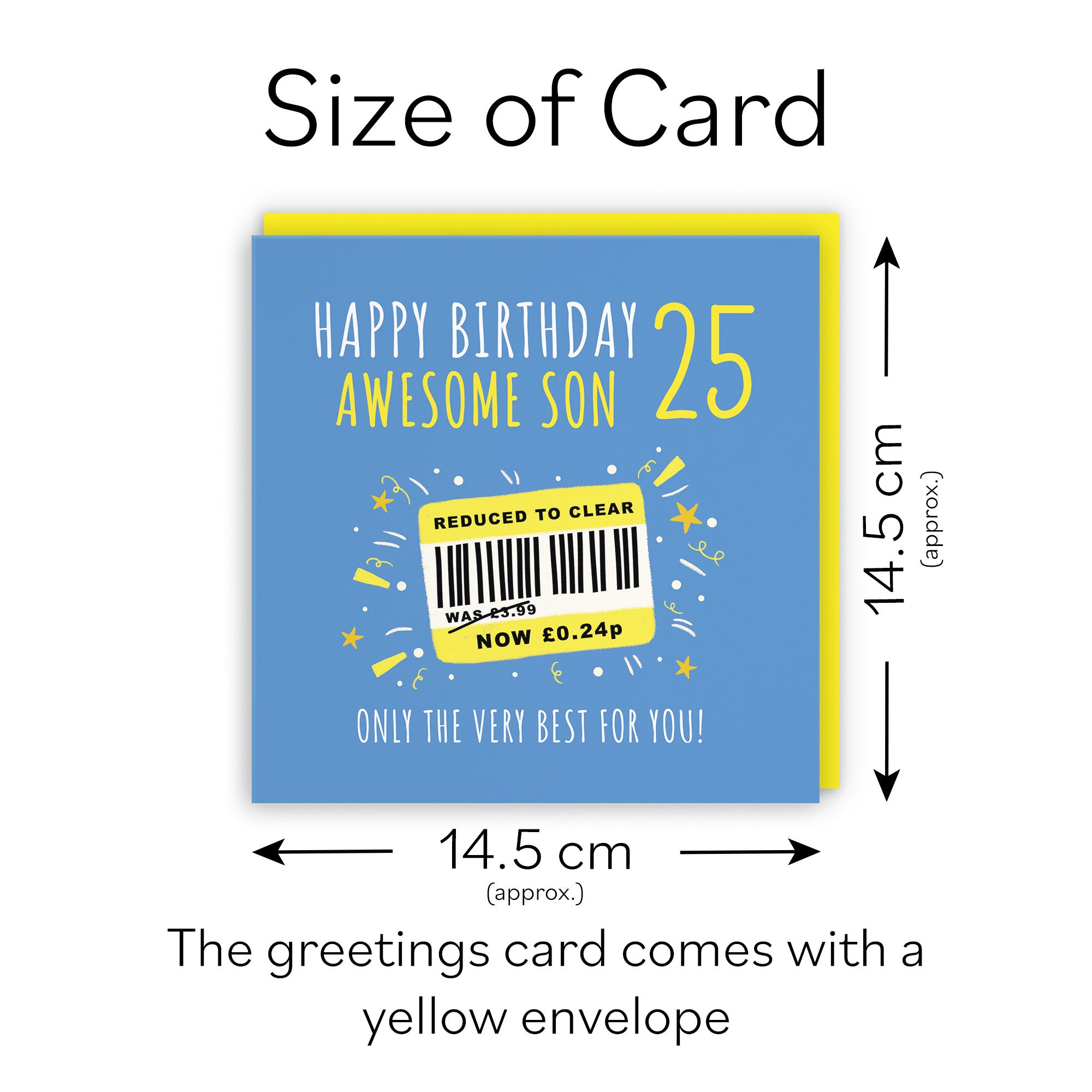 25th Son Birthday Card Reduced To Clear Moments - Default Title (BS00138)