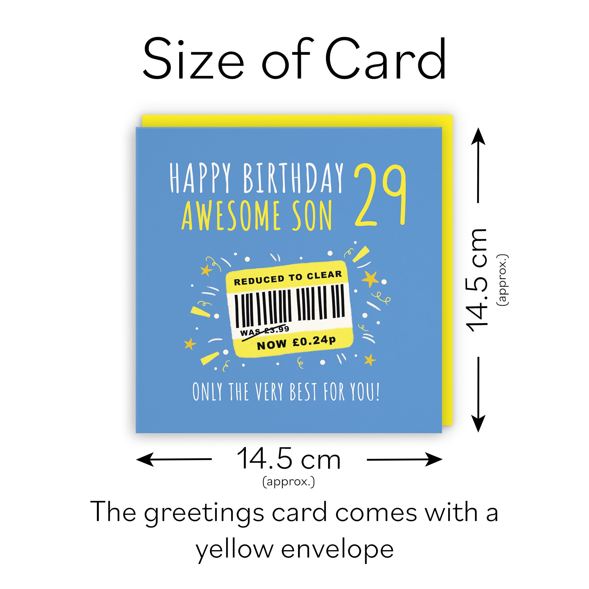 29th Son Birthday Card Reduced To Clear Moments - Default Title (BS00139)