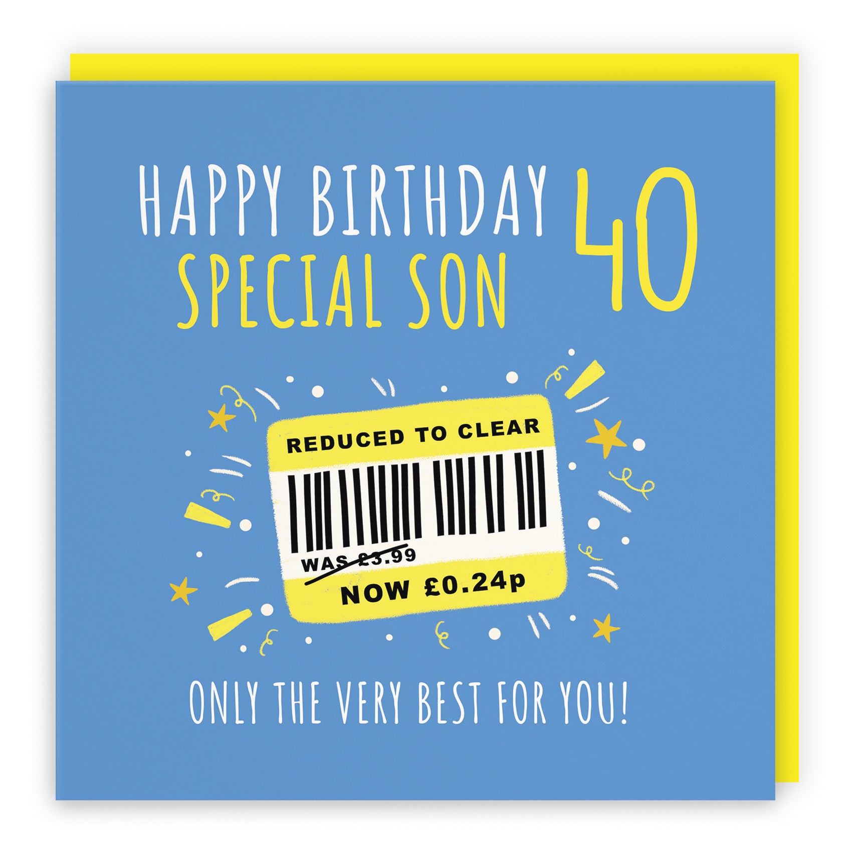 40th Son Birthday Card Reduced To Clear Moments - Default Title (BS00142)
