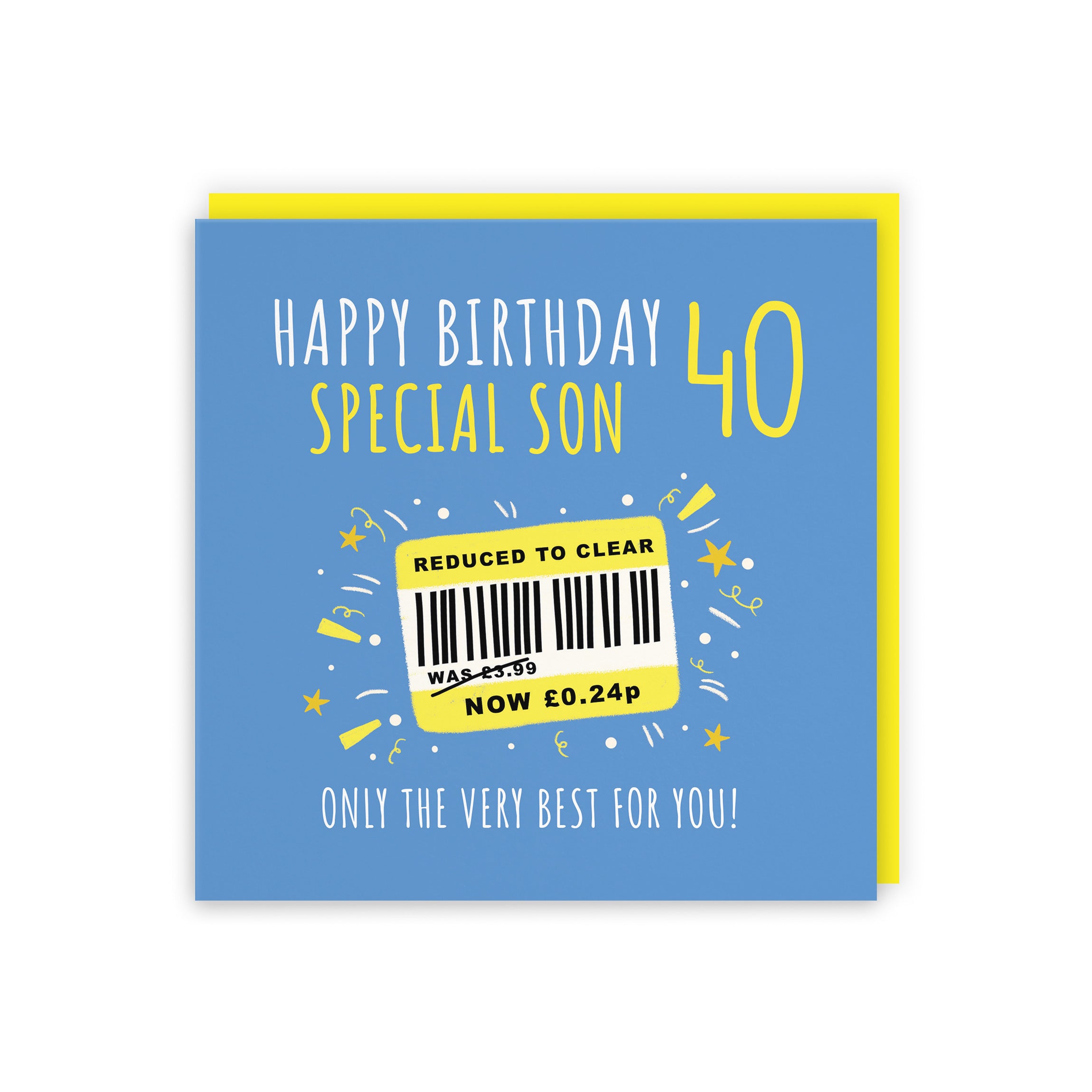 40th Son Birthday Card Reduced To Clear Moments - Default Title (BS00142)