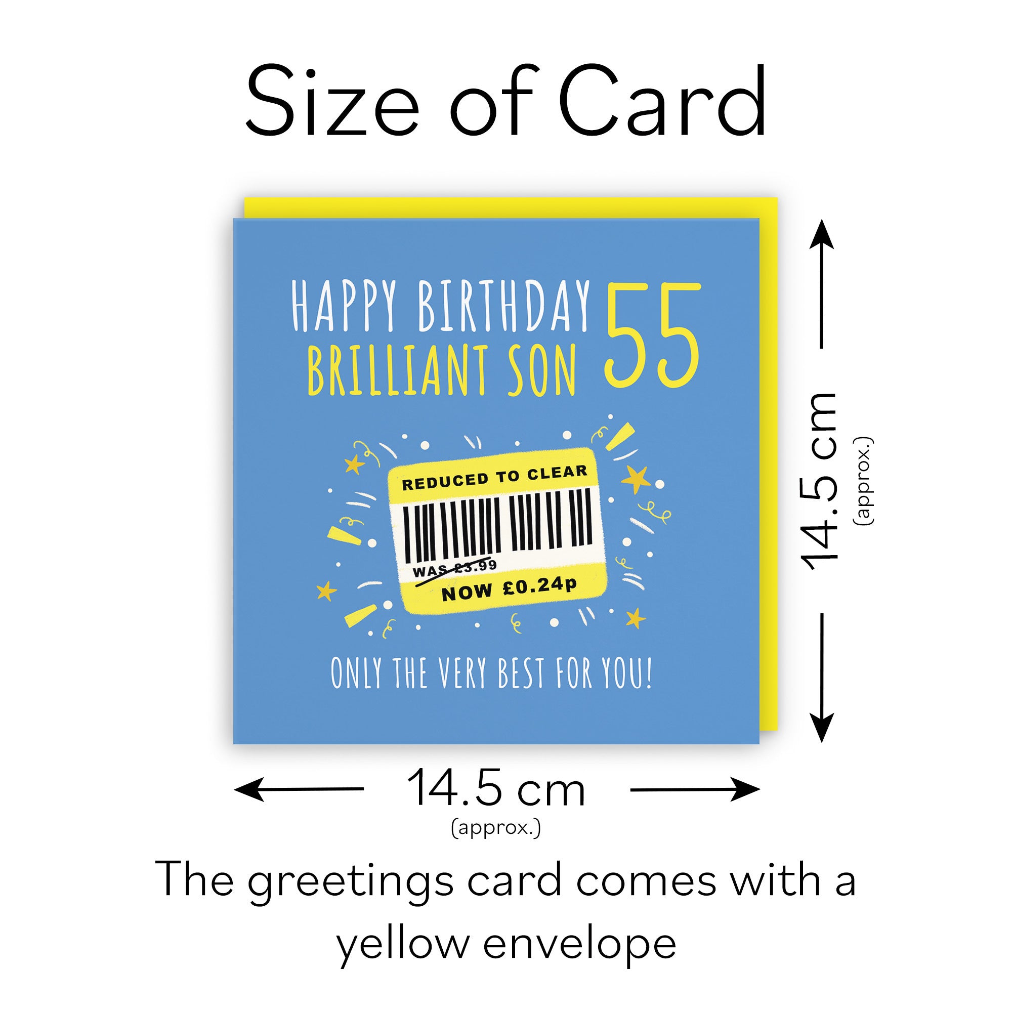 55th Son Birthday Card Reduced To Clear Moments - Default Title (BS00144)