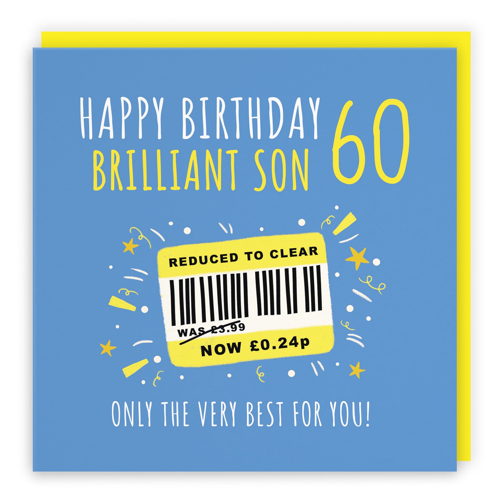 60th Son Birthday Card Reduced To Clear Moments - Default Title (BS00145)