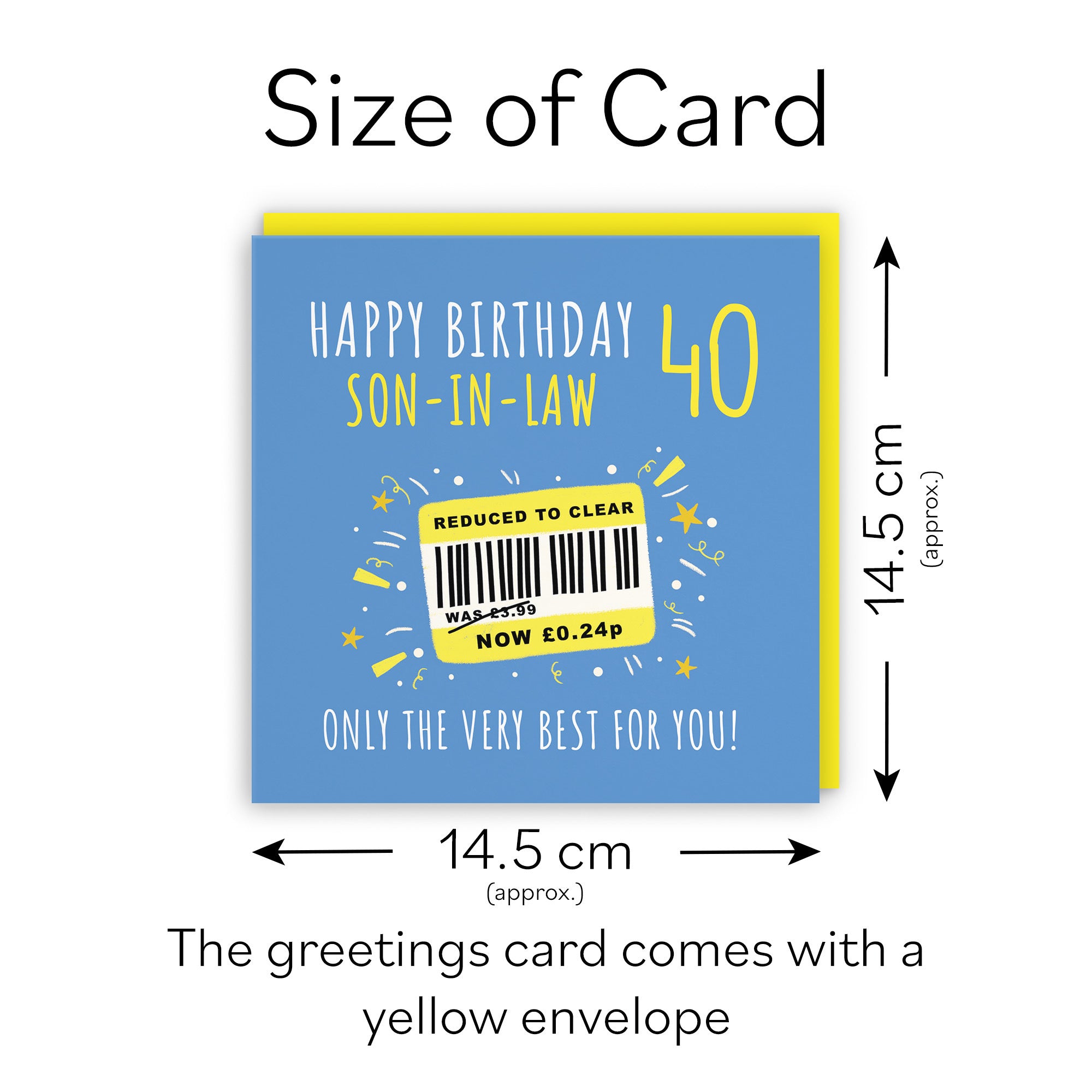 40th Son-in-Law Birthday Card Reduced To Clear Moments - Default Title (BS00147)