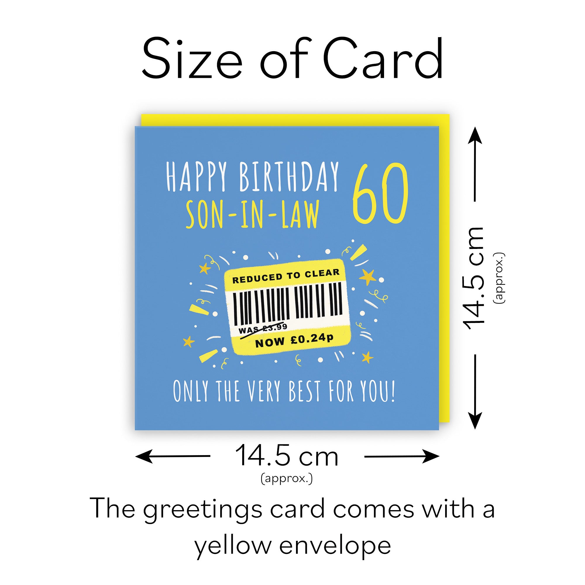 60th Son-in-Law Birthday Card Reduced To Clear Moments - Default Title (BS00150)