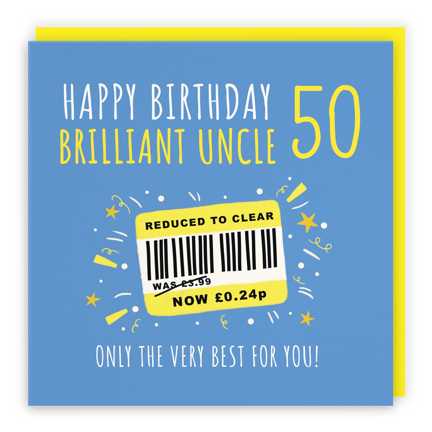 50th Uncle Birthday Card Reduced To Clear Moments - Default Title (BS00157)
