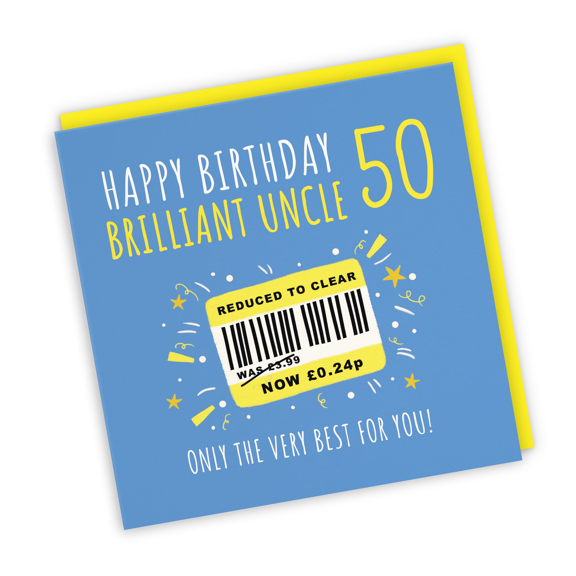 50th Uncle Birthday Card Reduced To Clear Moments - Default Title (BS00157)