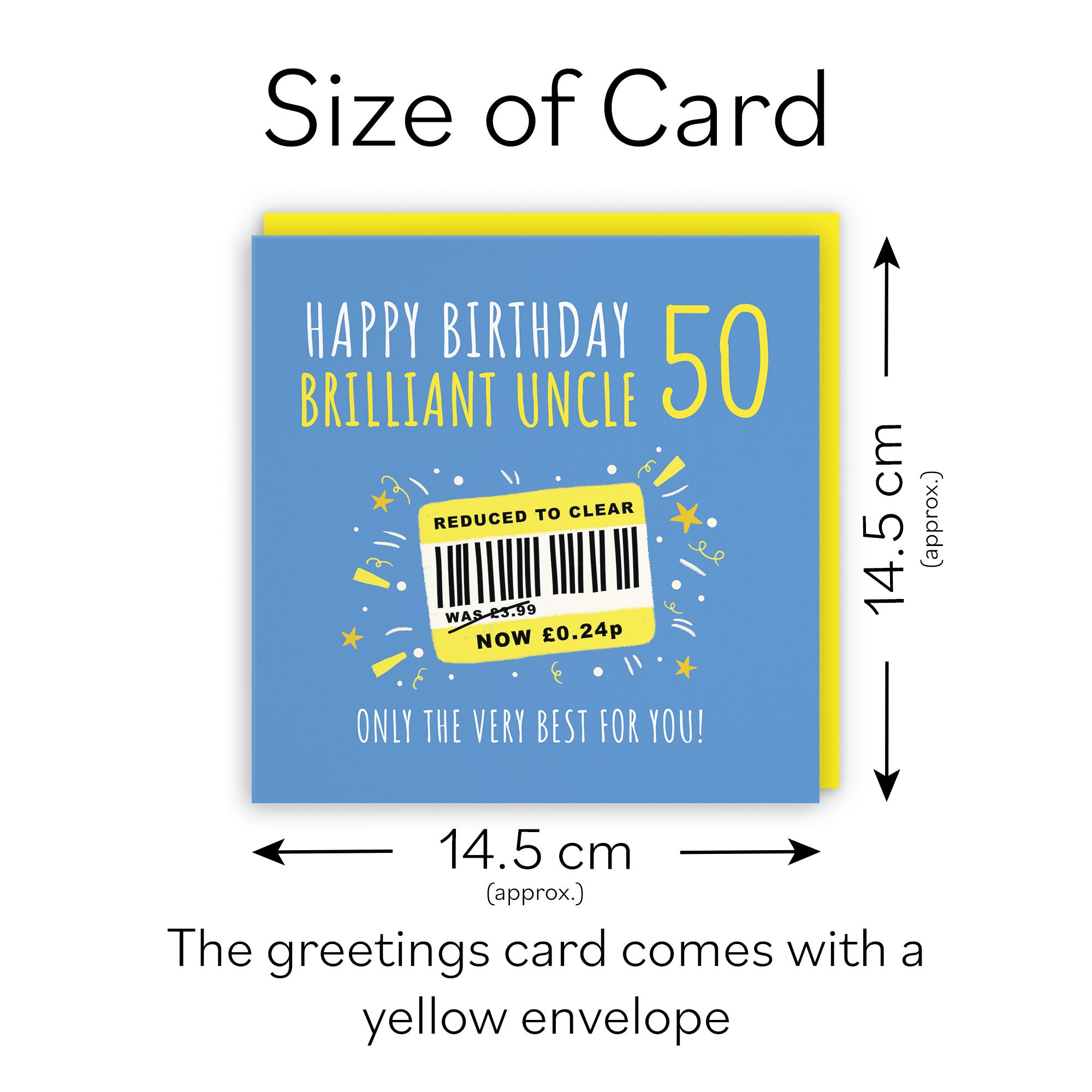 50th Uncle Birthday Card Reduced To Clear Moments - Default Title (BS00157)