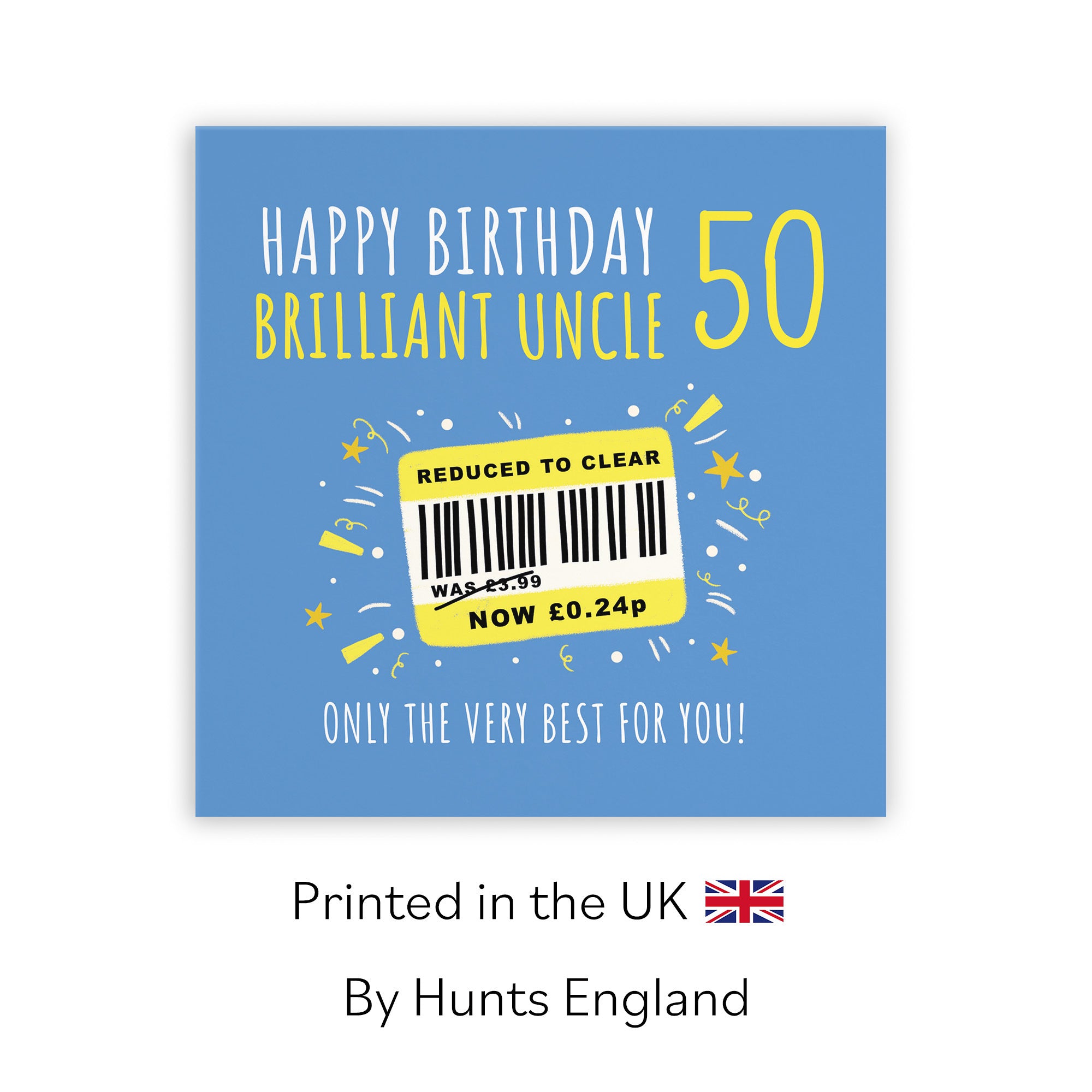 50th Uncle Birthday Card Reduced To Clear Moments - Default Title (BS00157)
