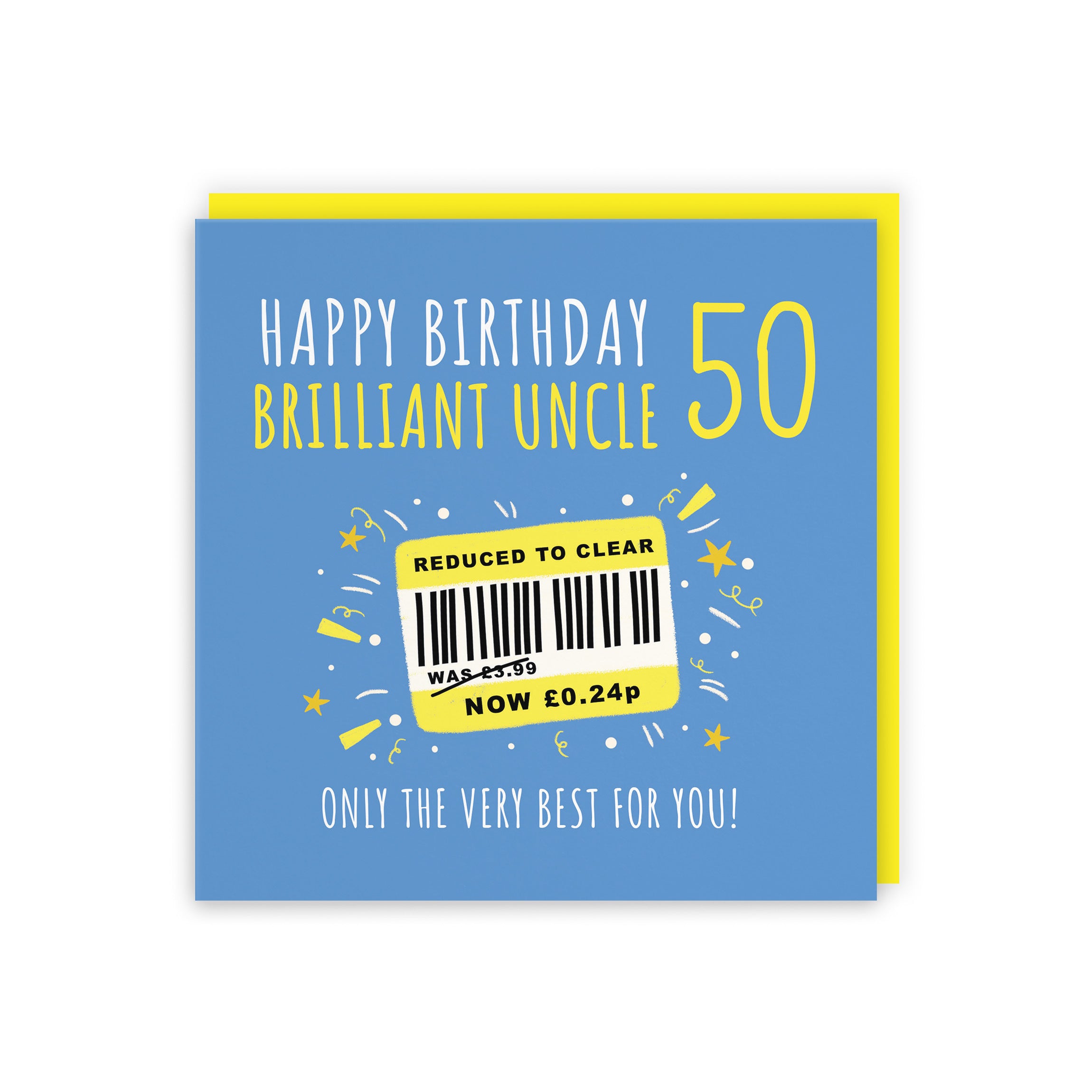 50th Uncle Birthday Card Reduced To Clear Moments - Default Title (BS00157)