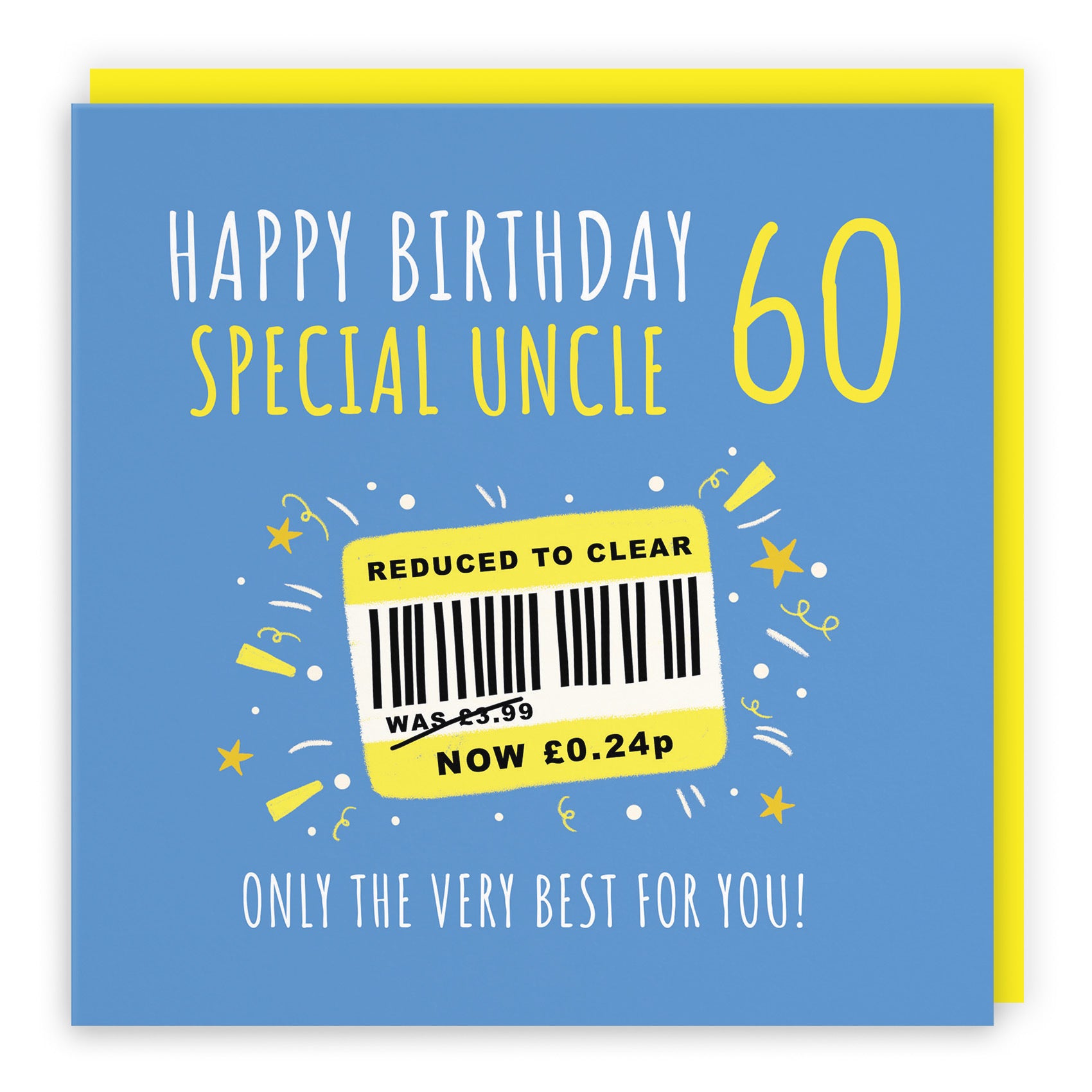 60th Uncle Birthday Card Reduced To Clear Moments - Default Title (BS00158)